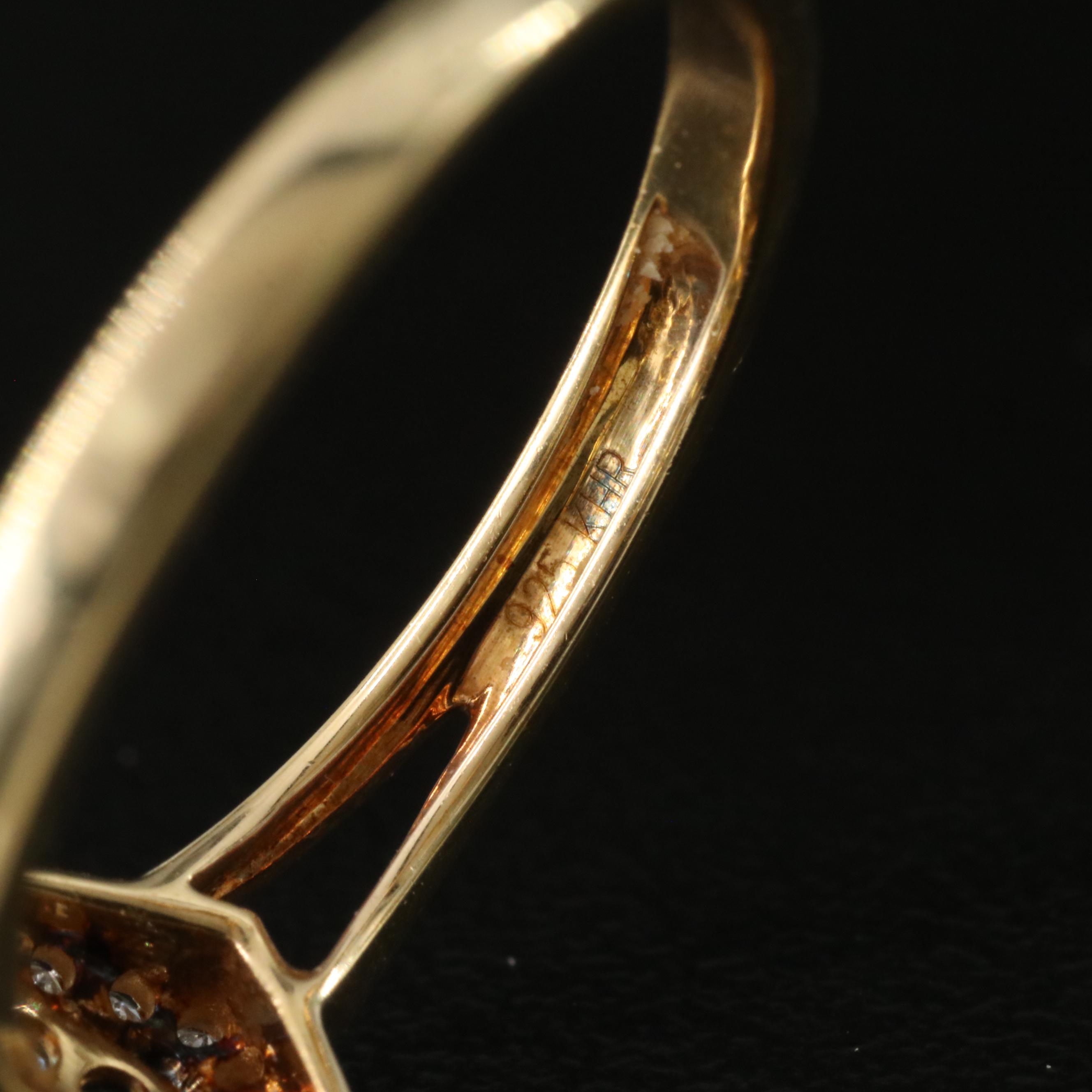 Sterling Cat's Eye Alexandrite, Diamond and Alexandrite Ring