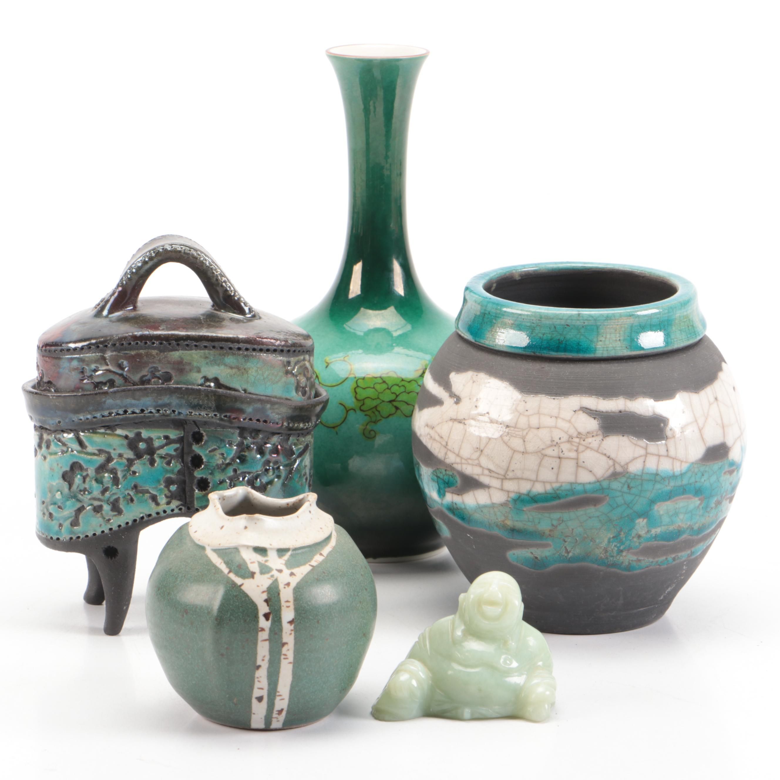 Carol Bear, Dan Triece Studio Pottery Vessels, Japanese Porcelain Bud Vase, More