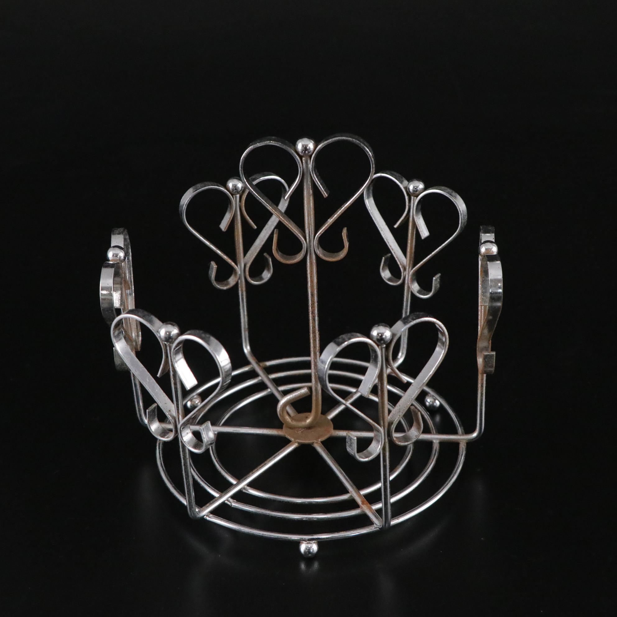 Mid Centry Modern Dorothy Thorpe Silver Fade Glasses & Caddy