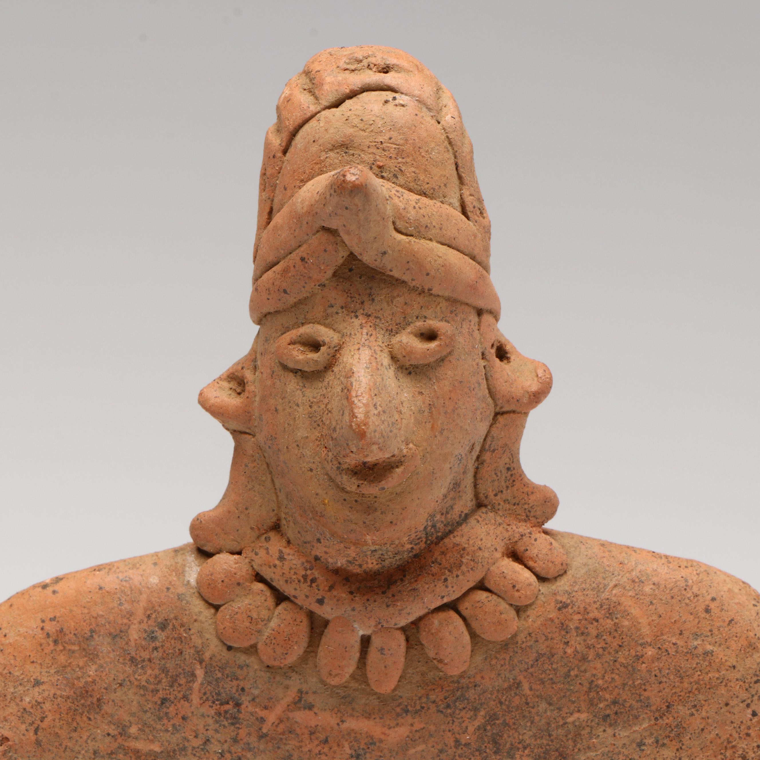 Pre-Columbian Colima Pottery Standing Male Figure, Circa 100 BCE–250 CE