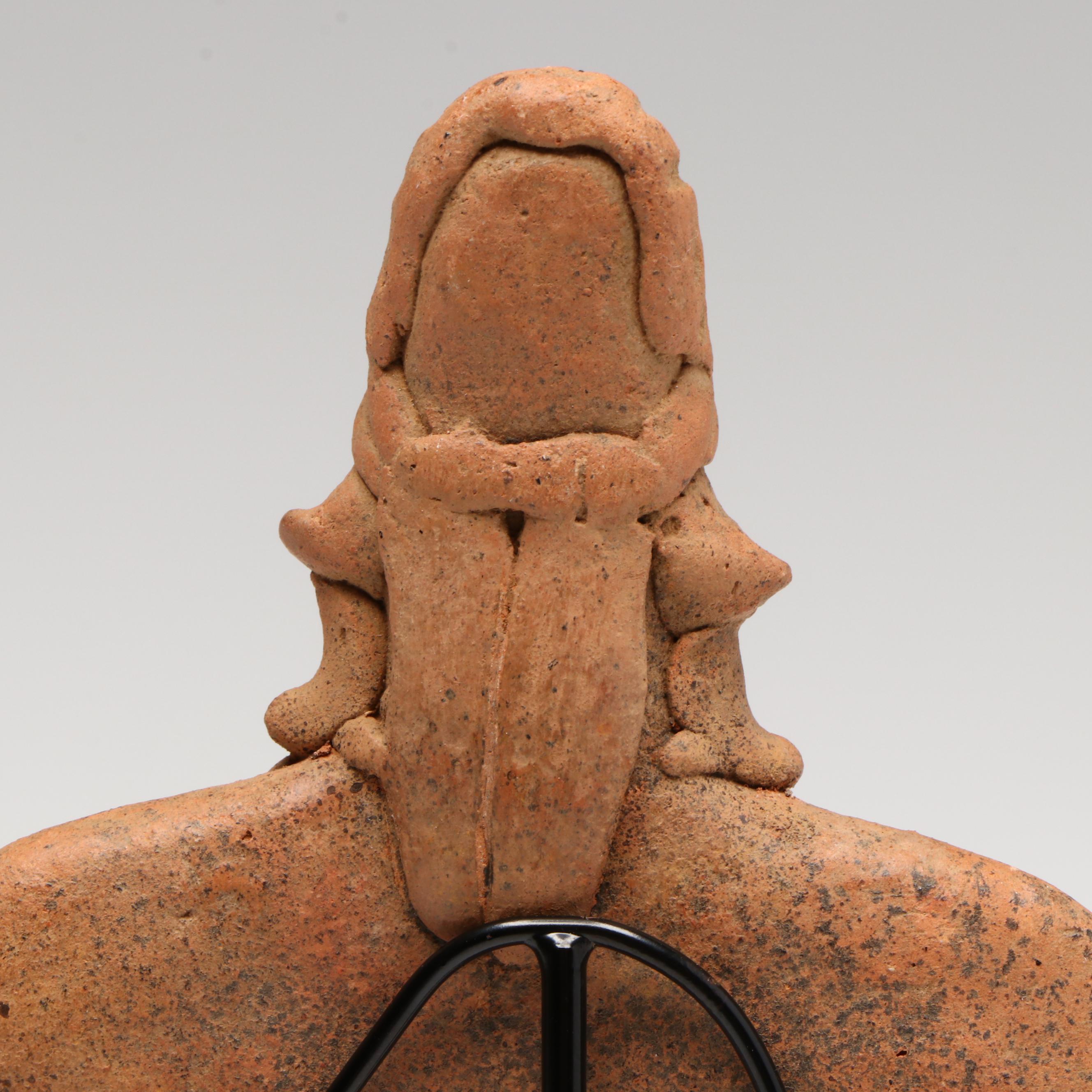 Pre-Columbian Colima Pottery Standing Male Figure, Circa 100 BCE–250 CE
