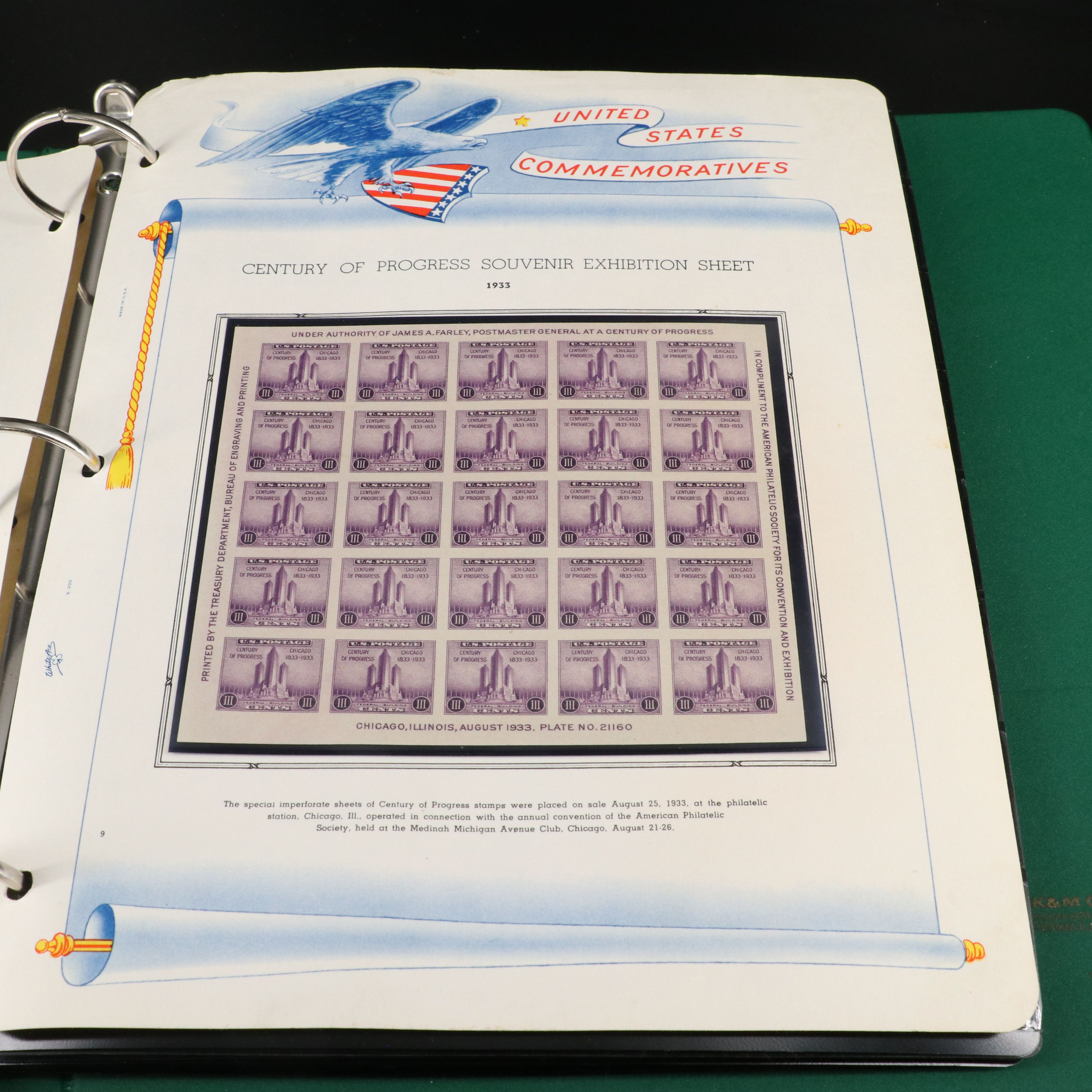 Two Albums with United States Plate Blocks and Pre-Cancled Stamps