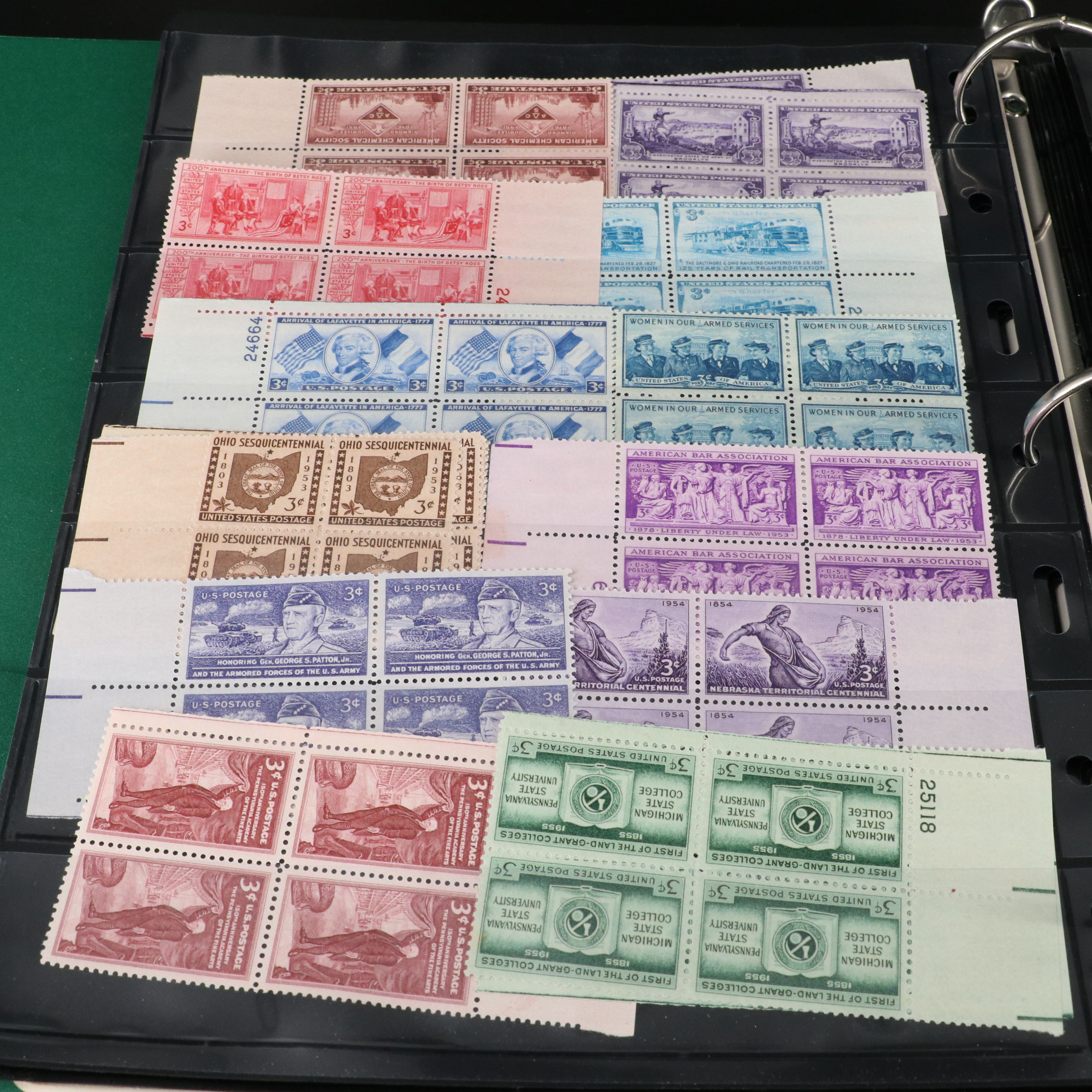 Two Albums with United States Plate Blocks and Pre-Cancled Stamps