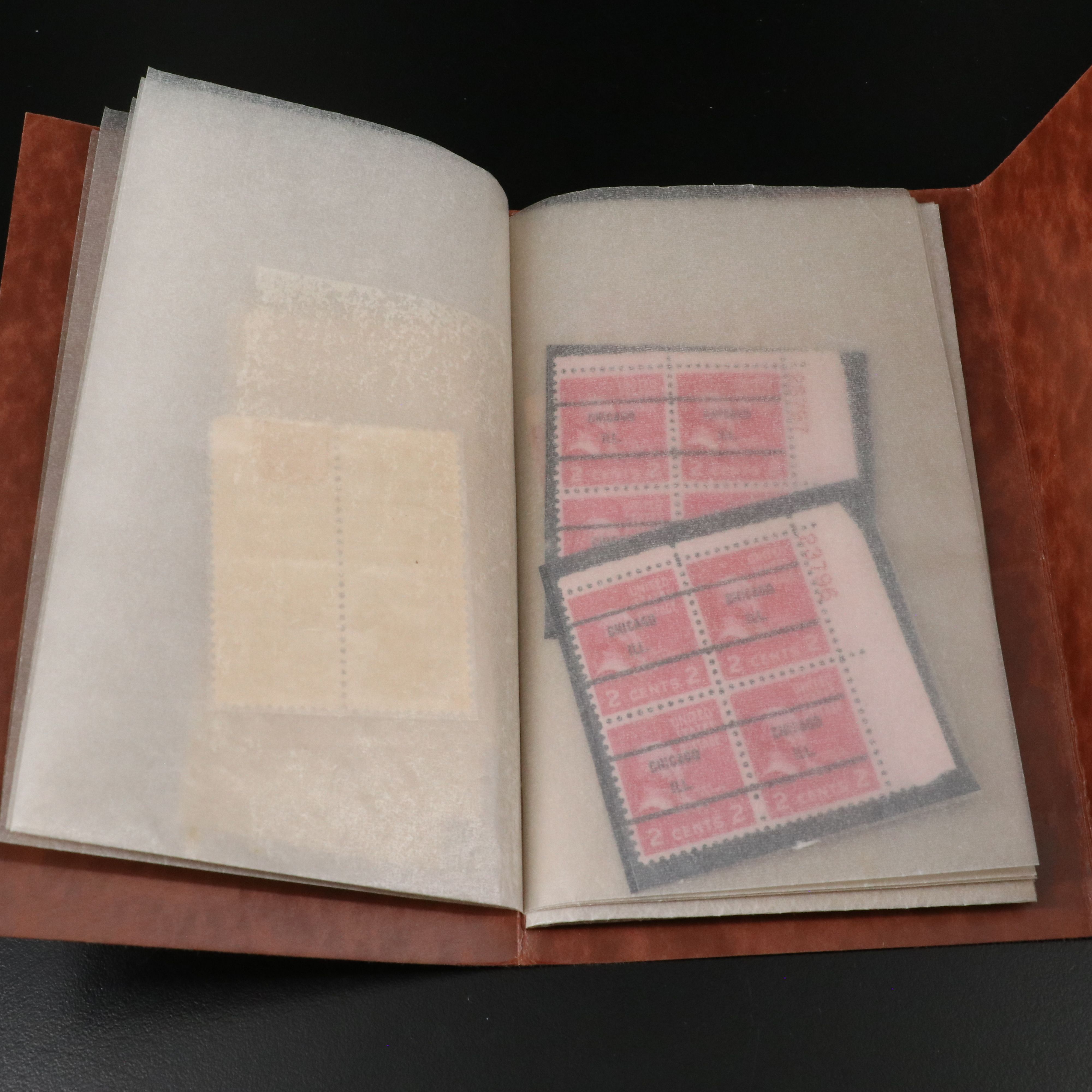 Two Albums with United States Plate Blocks and Pre-Cancled Stamps