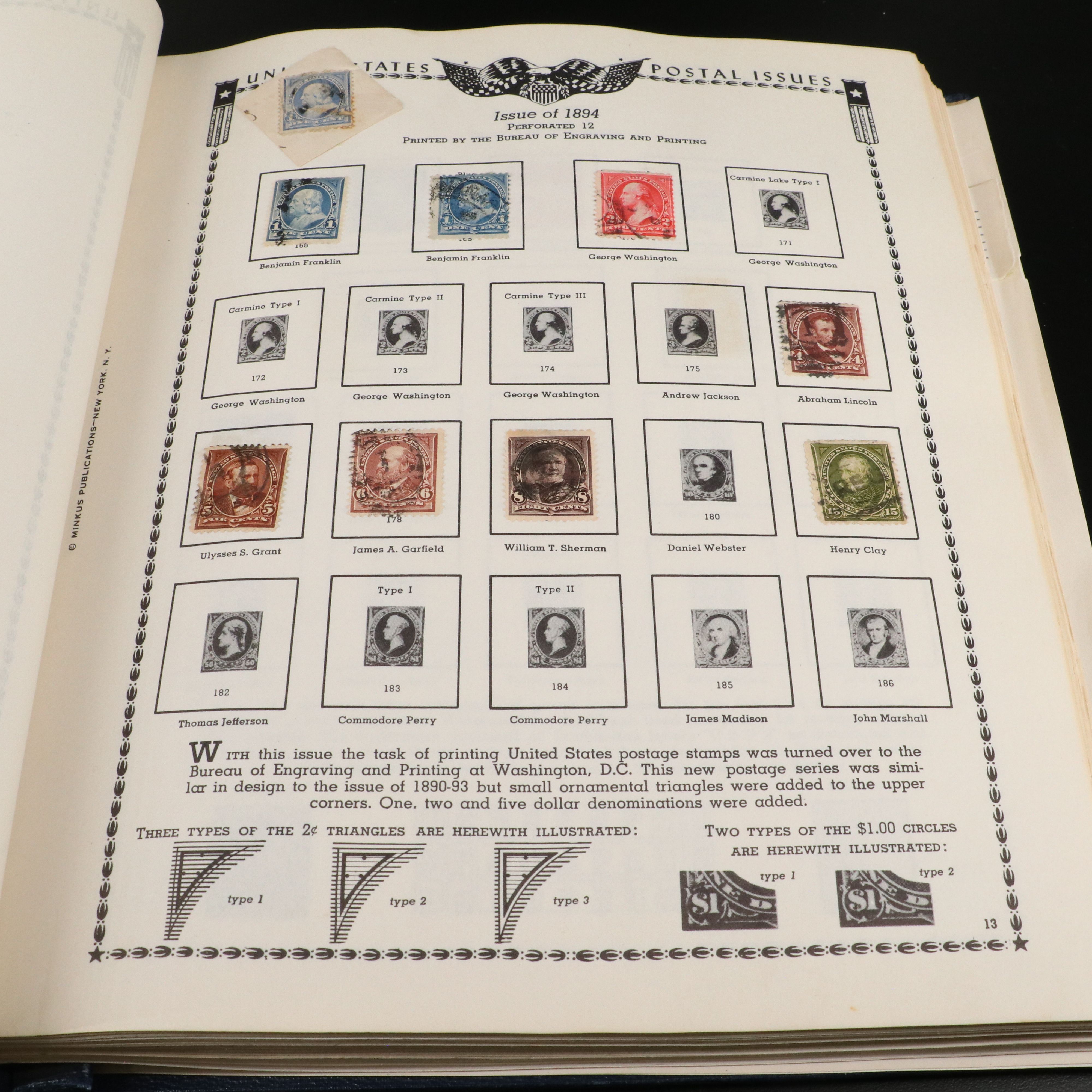 Two Albums with United States Plate Blocks and Pre-Cancled Stamps