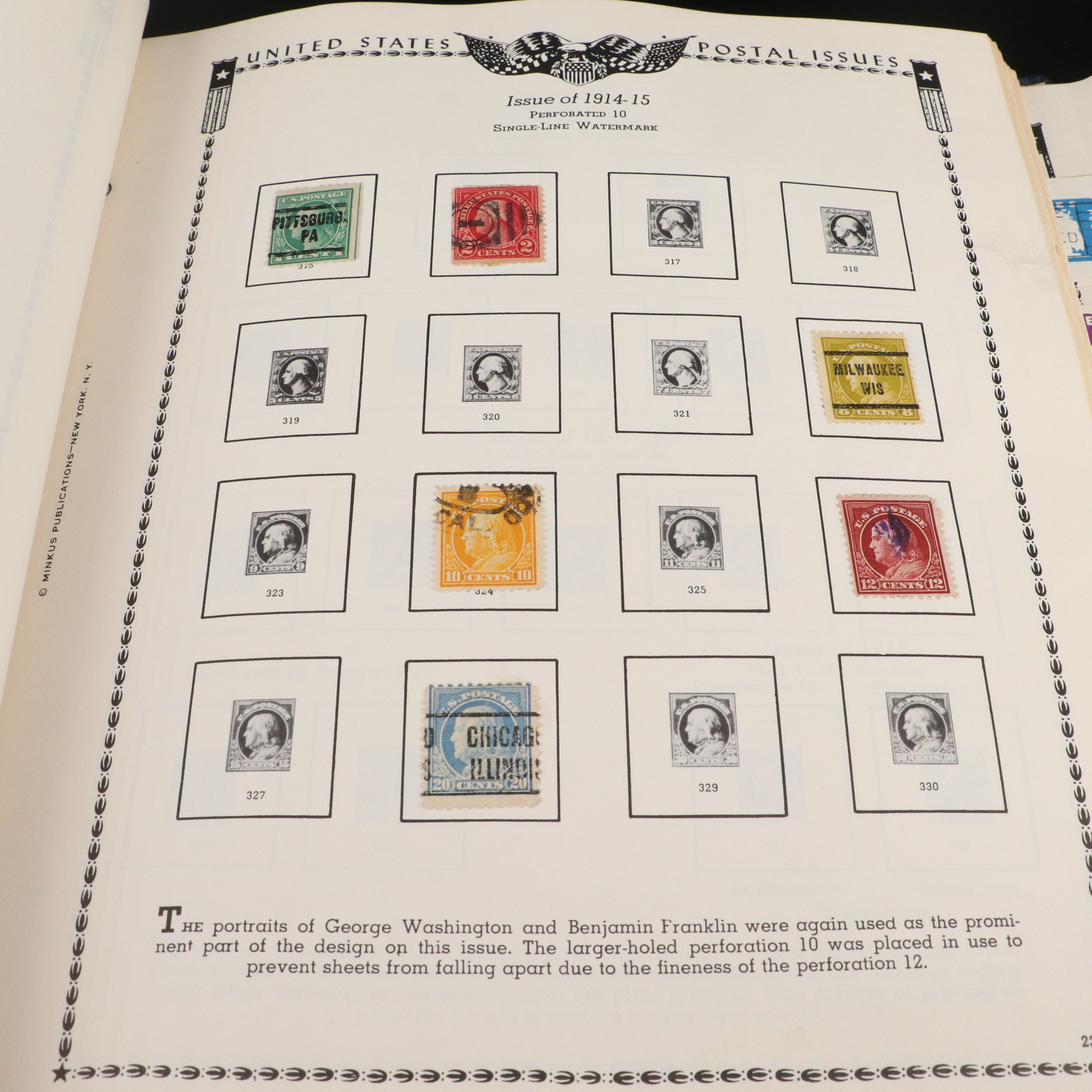 Two Albums with United States Plate Blocks and Pre-Cancled Stamps