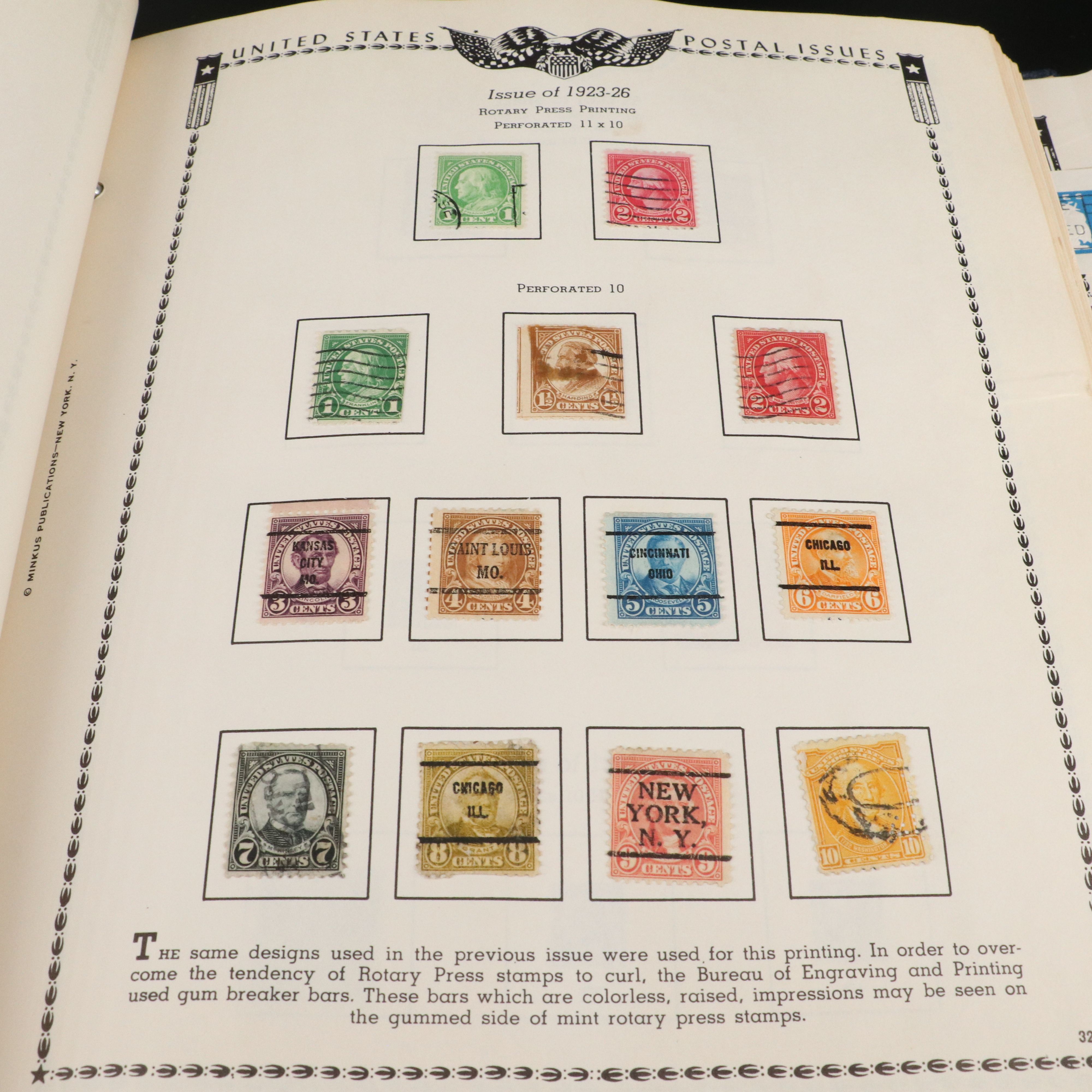 Two Albums with United States Plate Blocks and Pre-Cancled Stamps