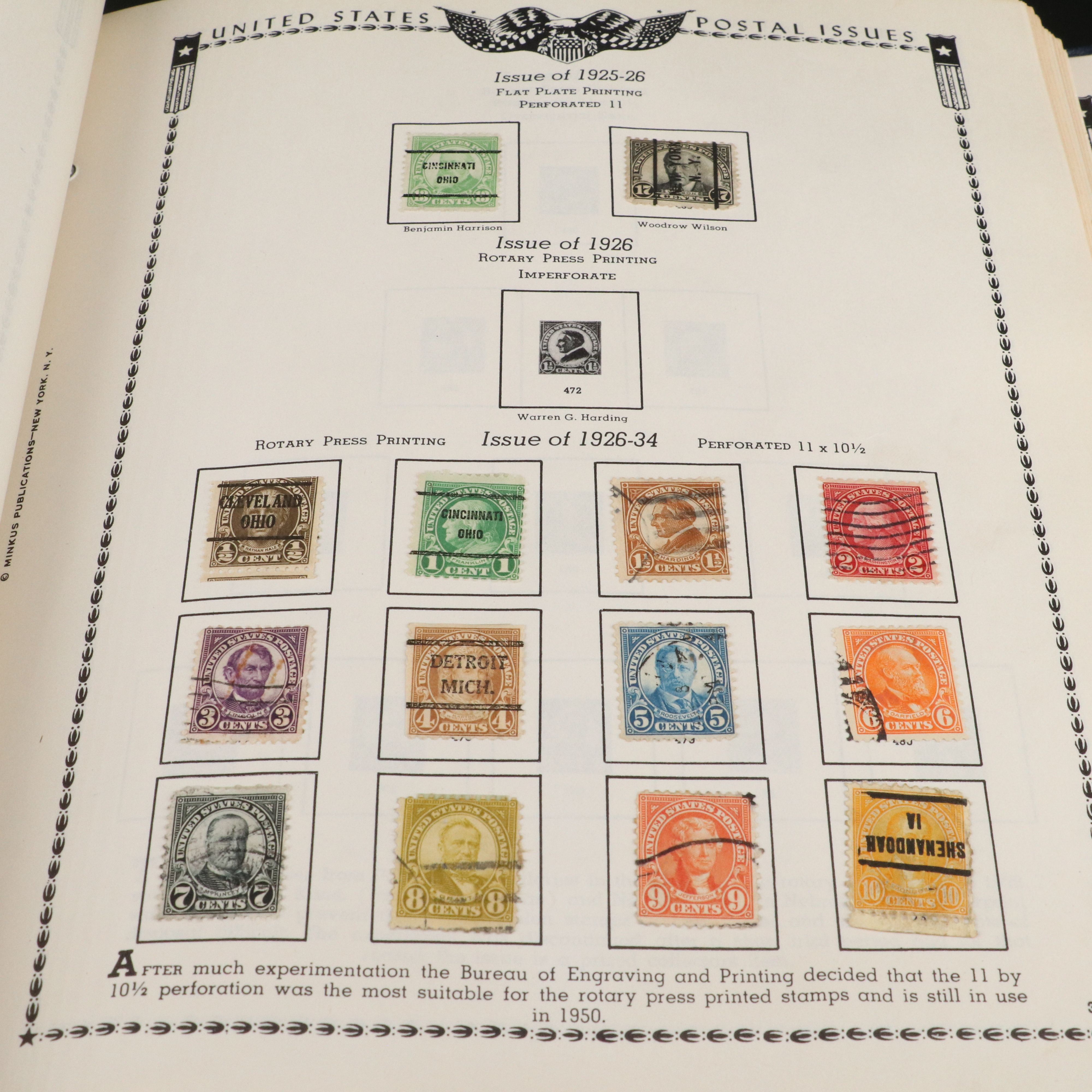 Two Albums with United States Plate Blocks and Pre-Cancled Stamps