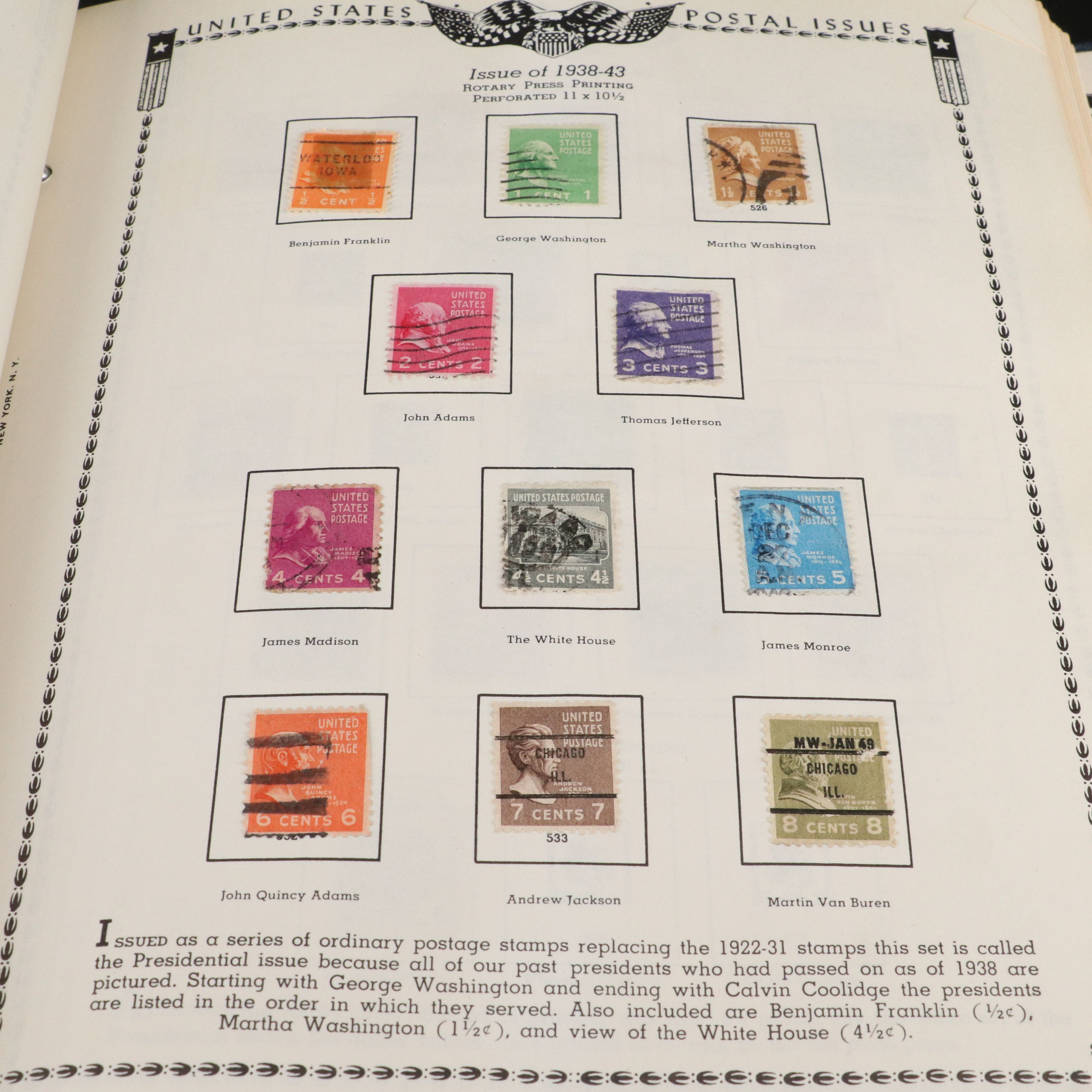 Two Albums with United States Plate Blocks and Pre-Cancled Stamps