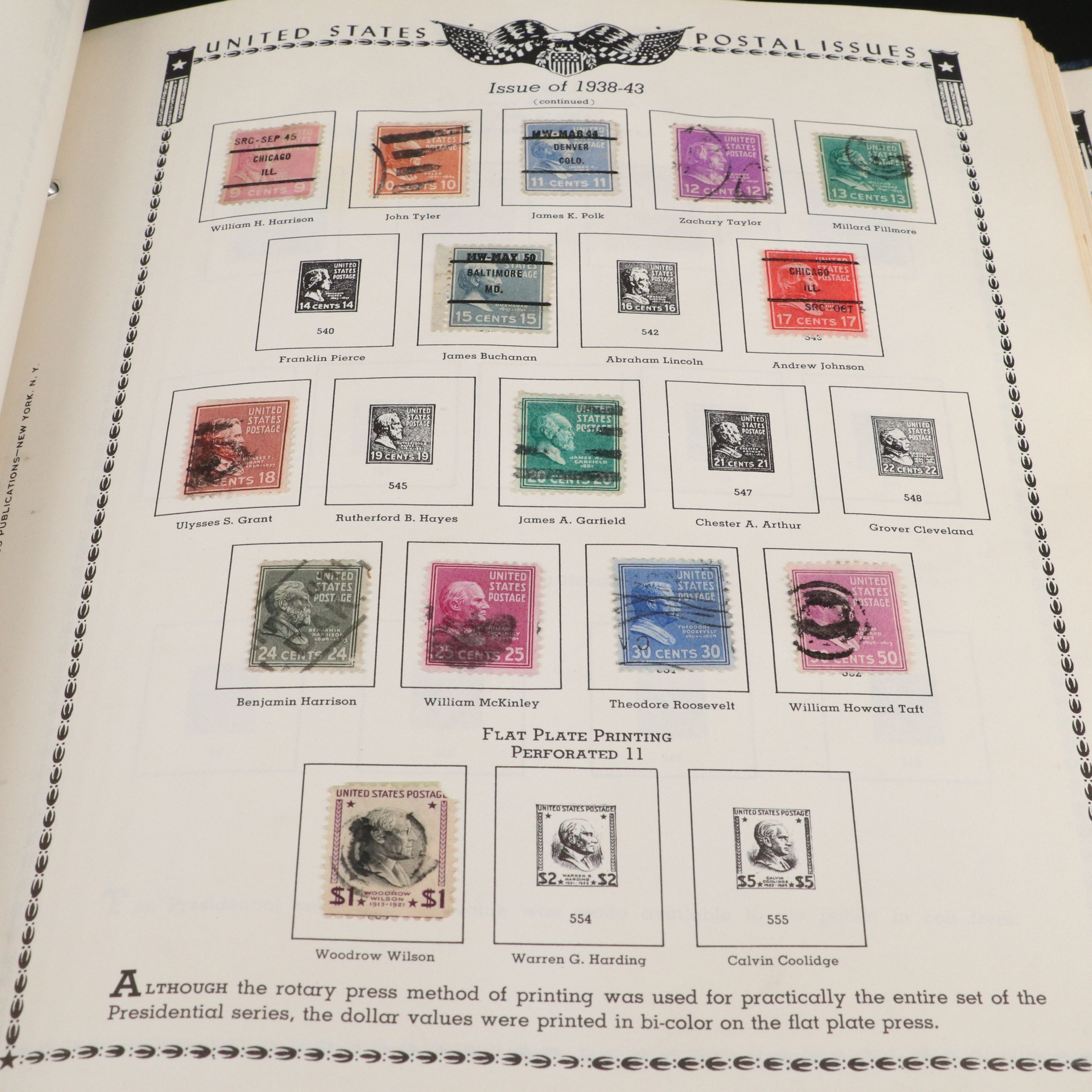 Two Albums with United States Plate Blocks and Pre-Cancled Stamps