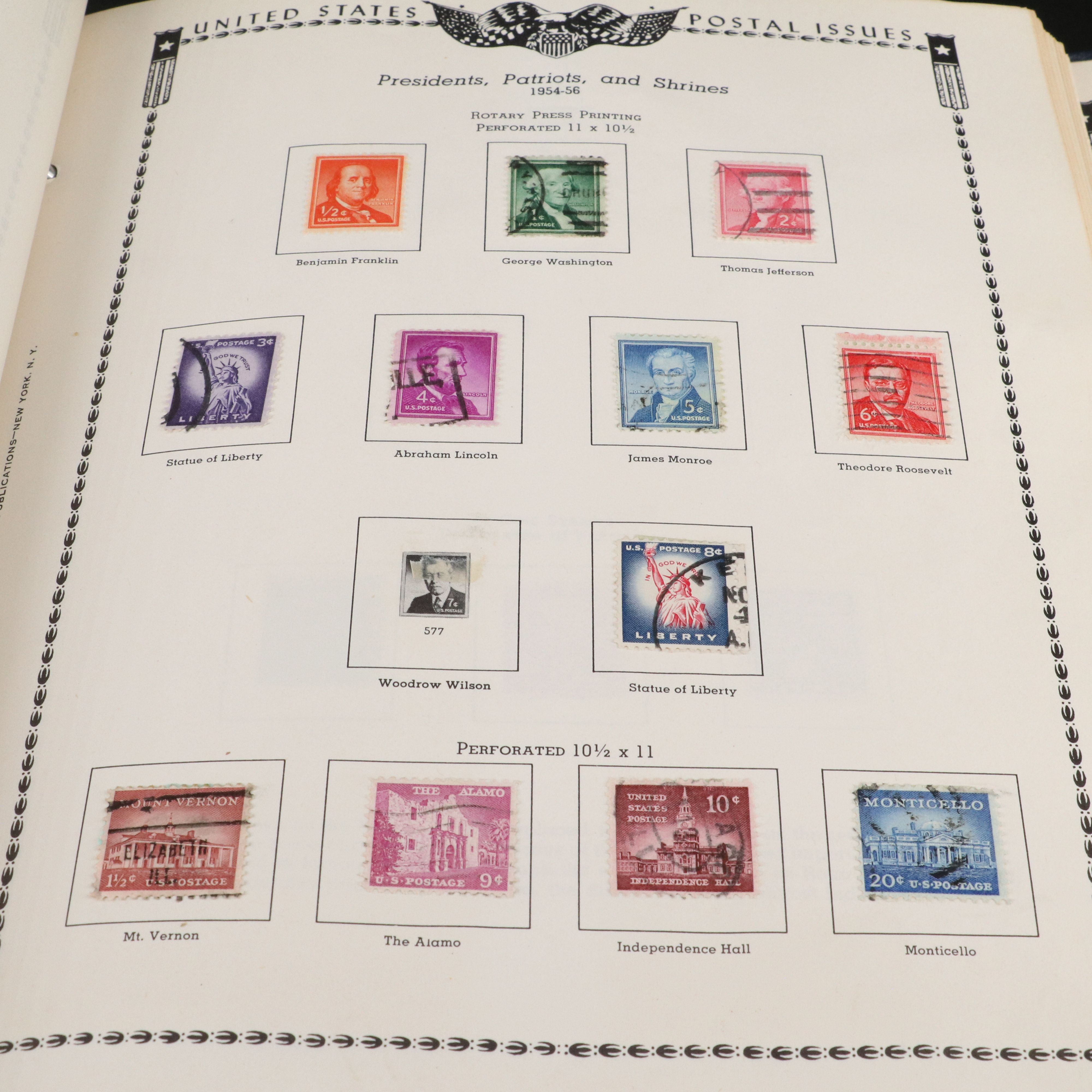 Two Albums with United States Plate Blocks and Pre-Cancled Stamps