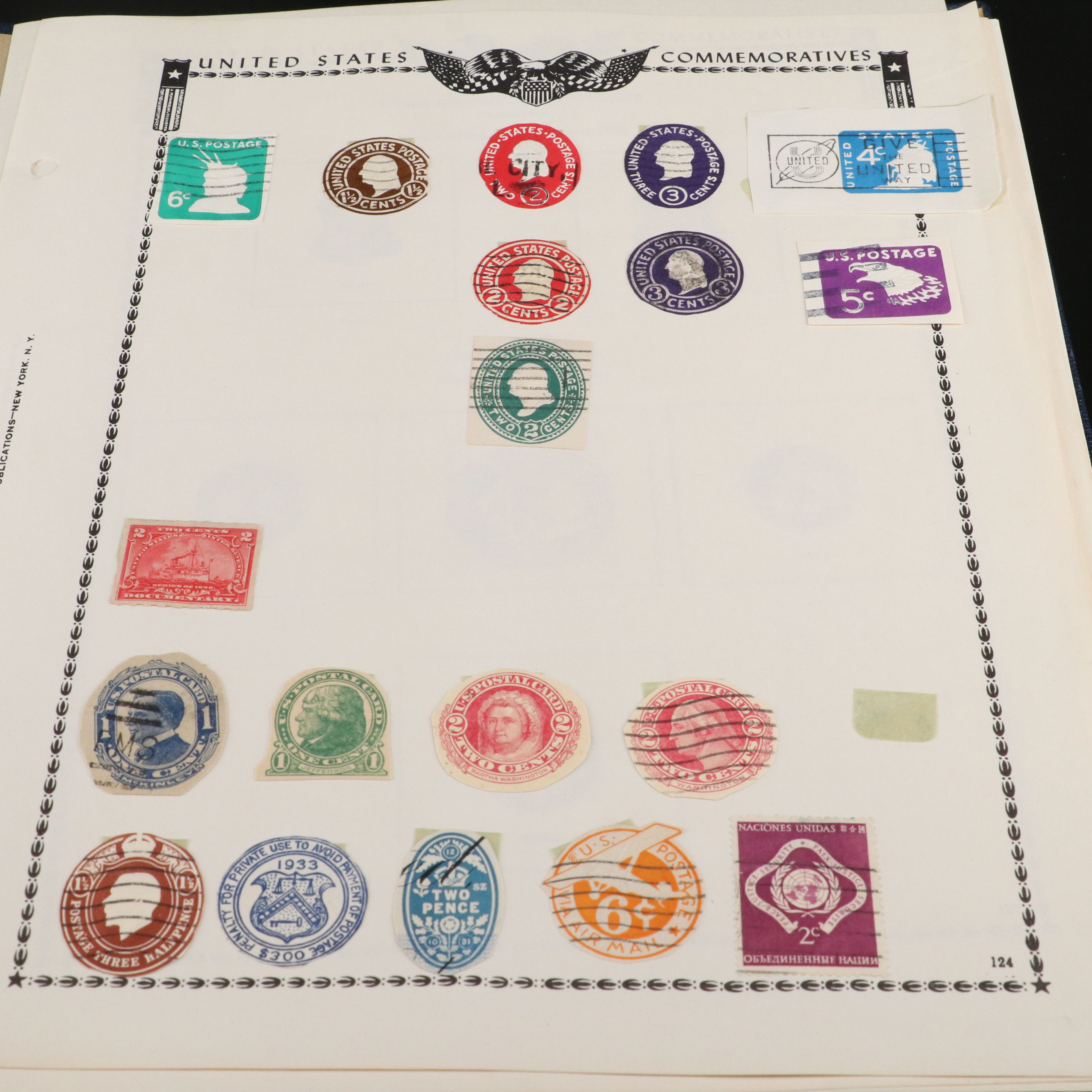 Two Albums with United States Plate Blocks and Pre-Cancled Stamps