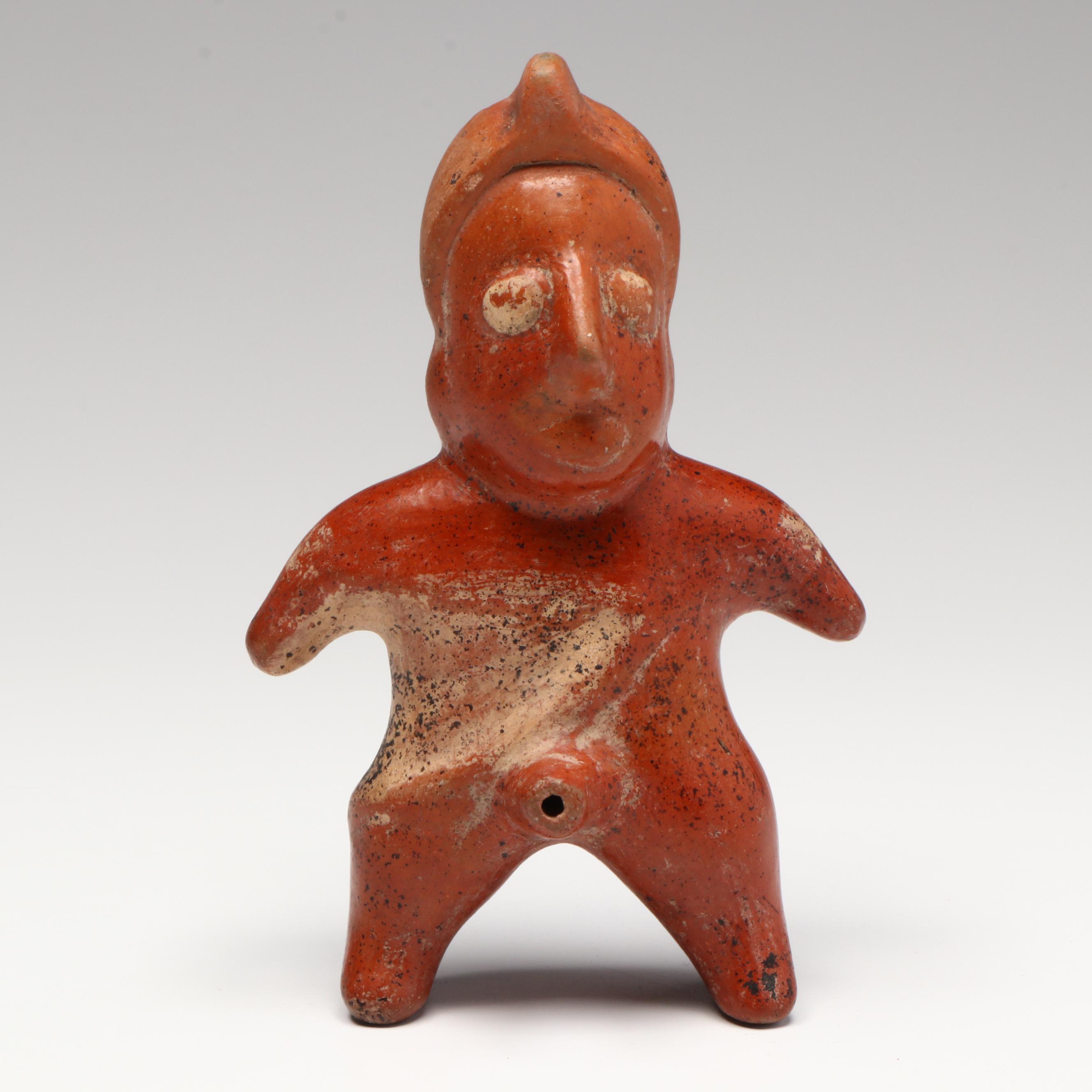 Pre-Columbian Colima Pottery Phumaco Male Figure, Circa 100 BCE–250 CE