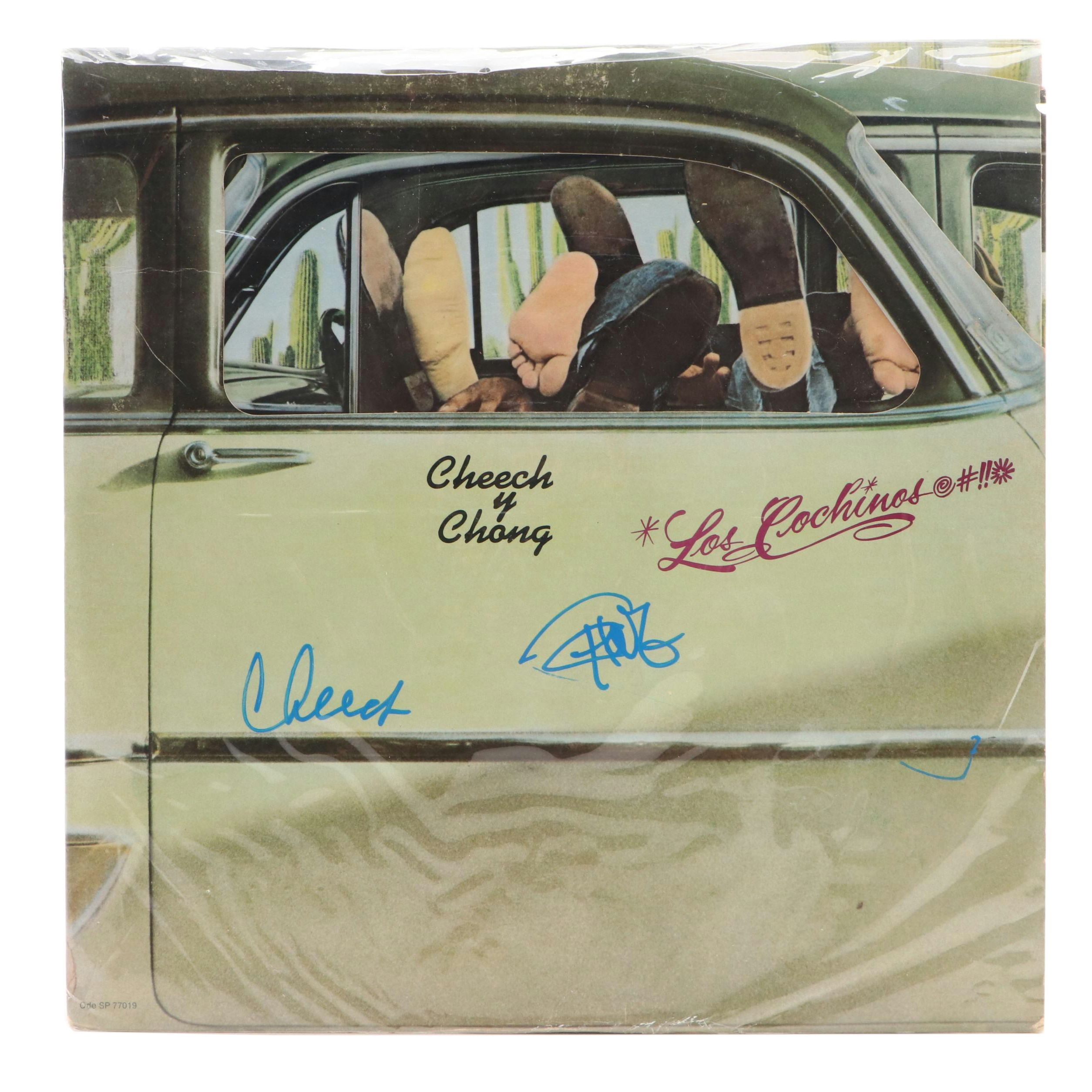 Cheech & Chong Signed "Los Cochinos" Vinyl Record, JSA