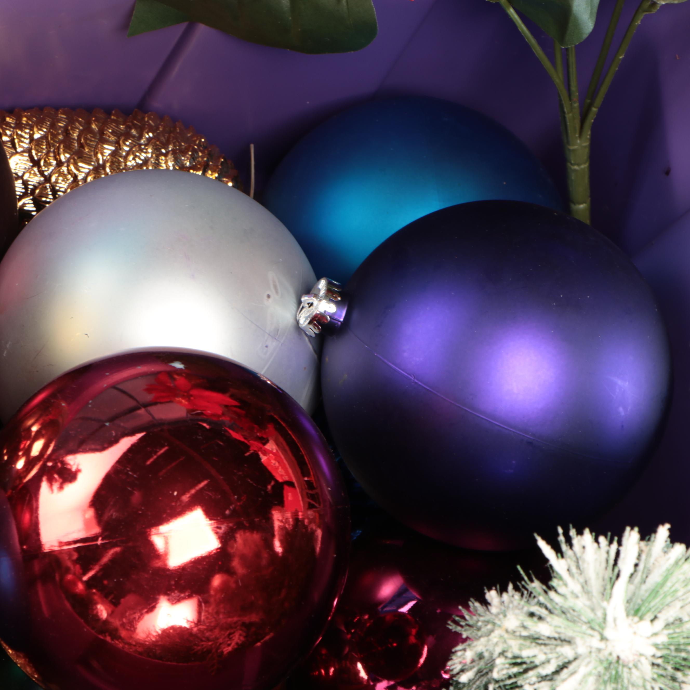 Christmas Decor Collection Featuring "Joy" and Pinecone Wreath