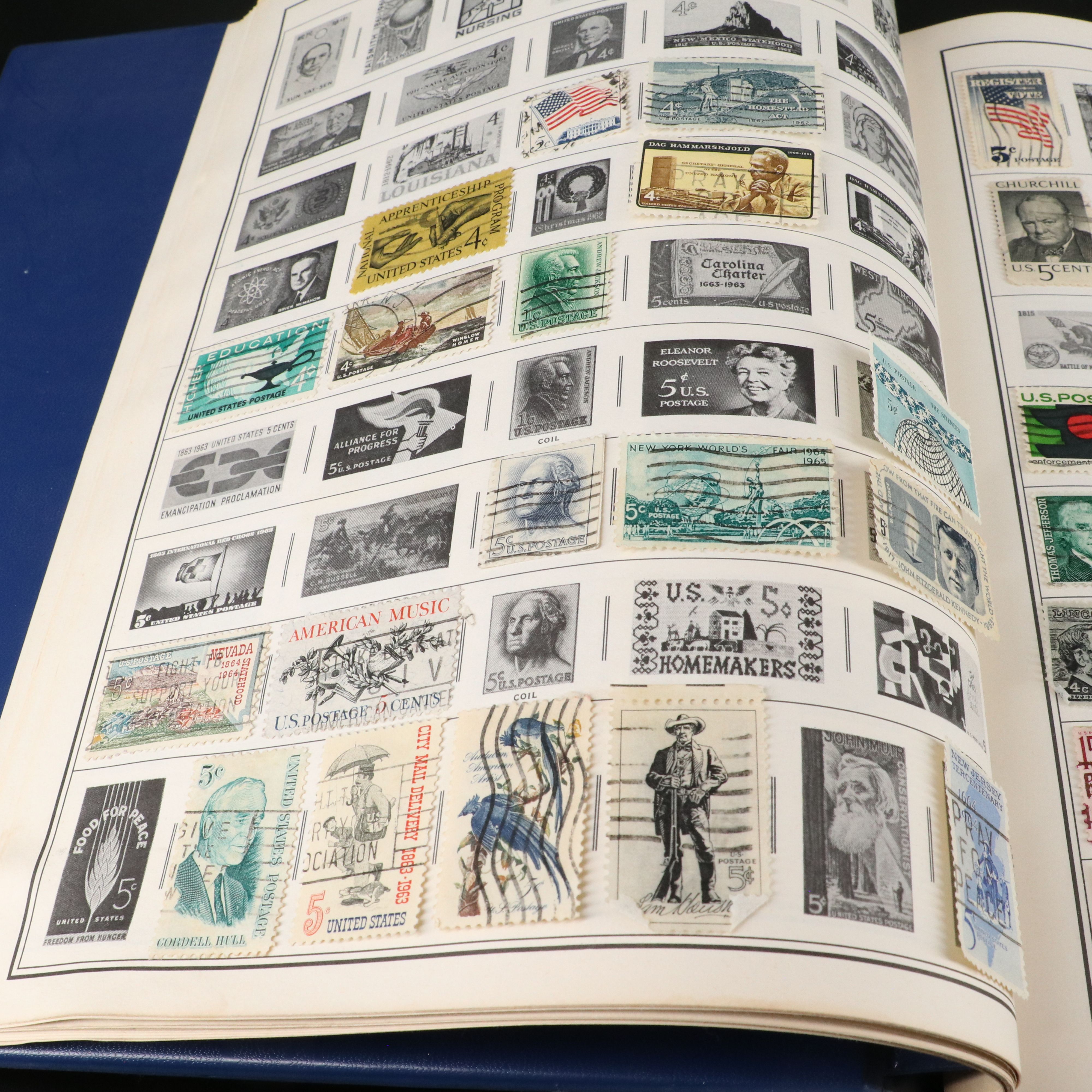 Two Albums with U.S and World Stamps