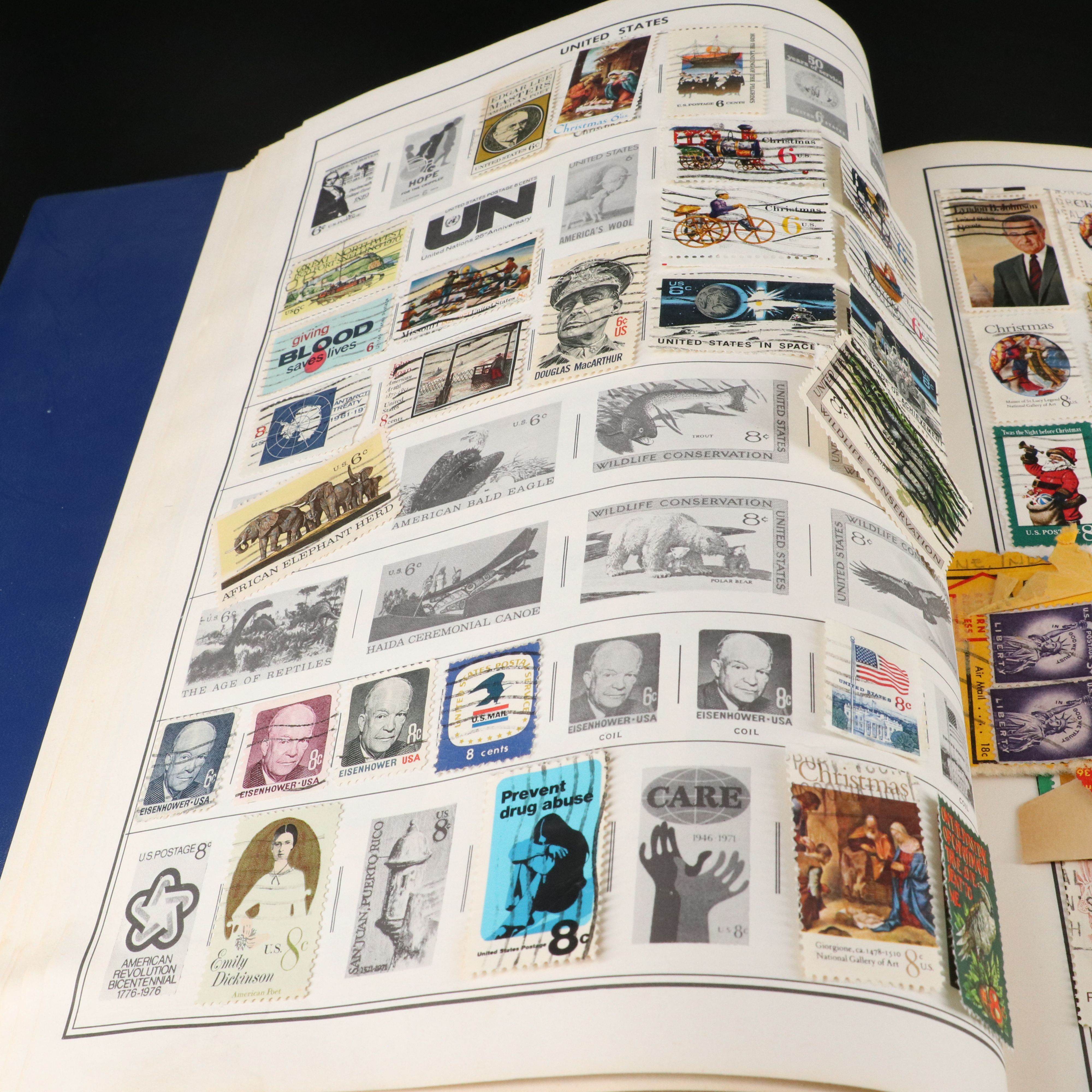 Two Albums with U.S and World Stamps