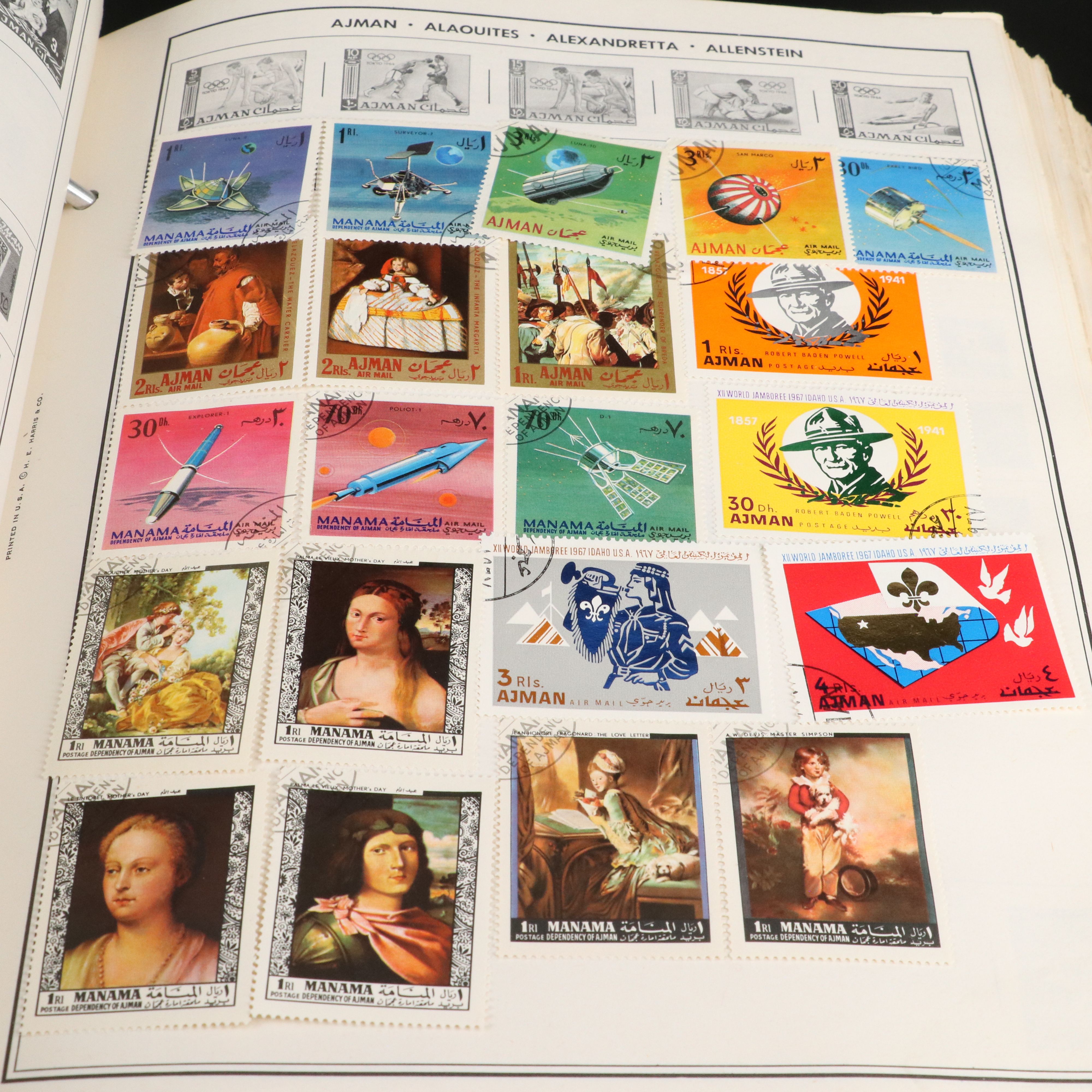Two Albums with U.S and World Stamps