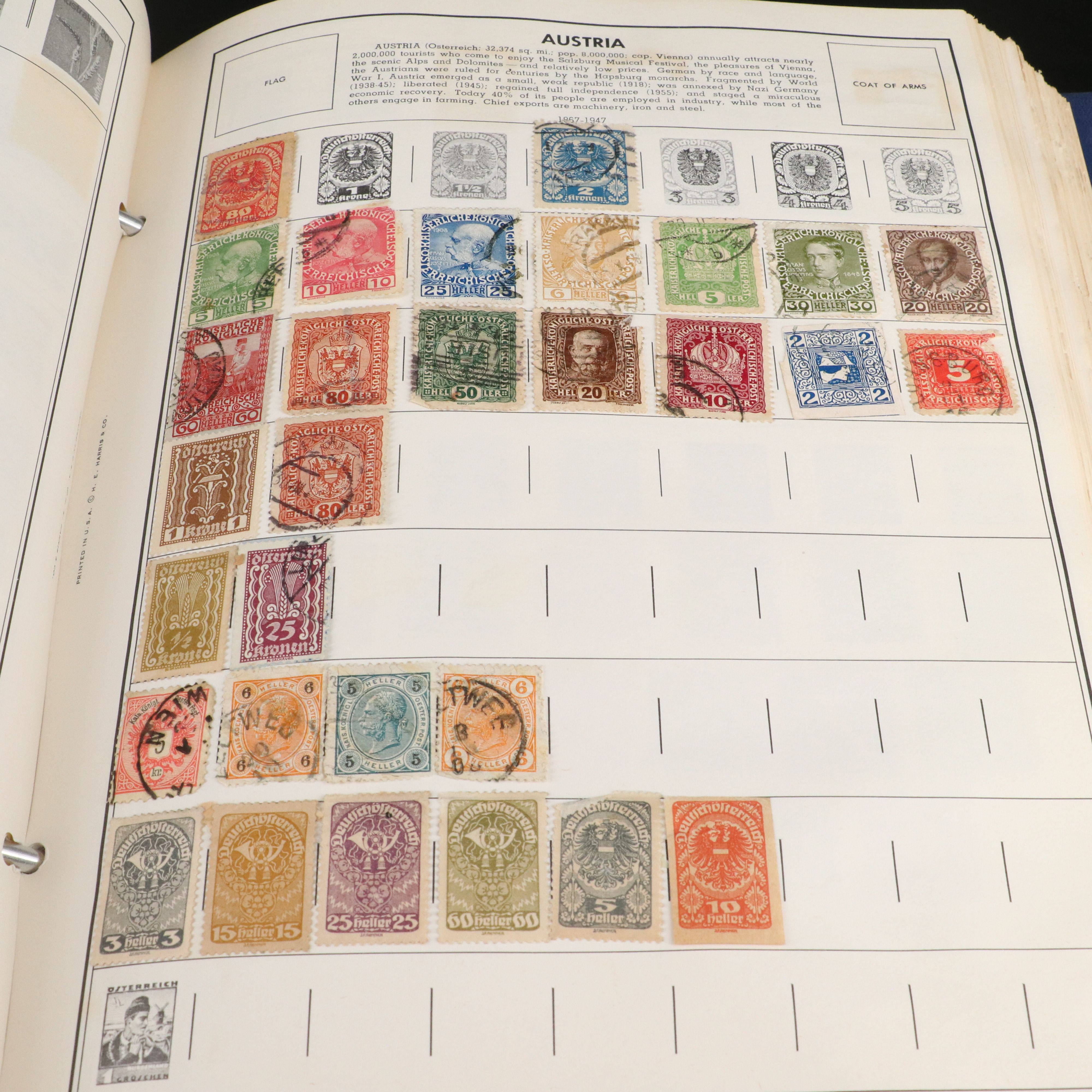 Two Albums with U.S and World Stamps