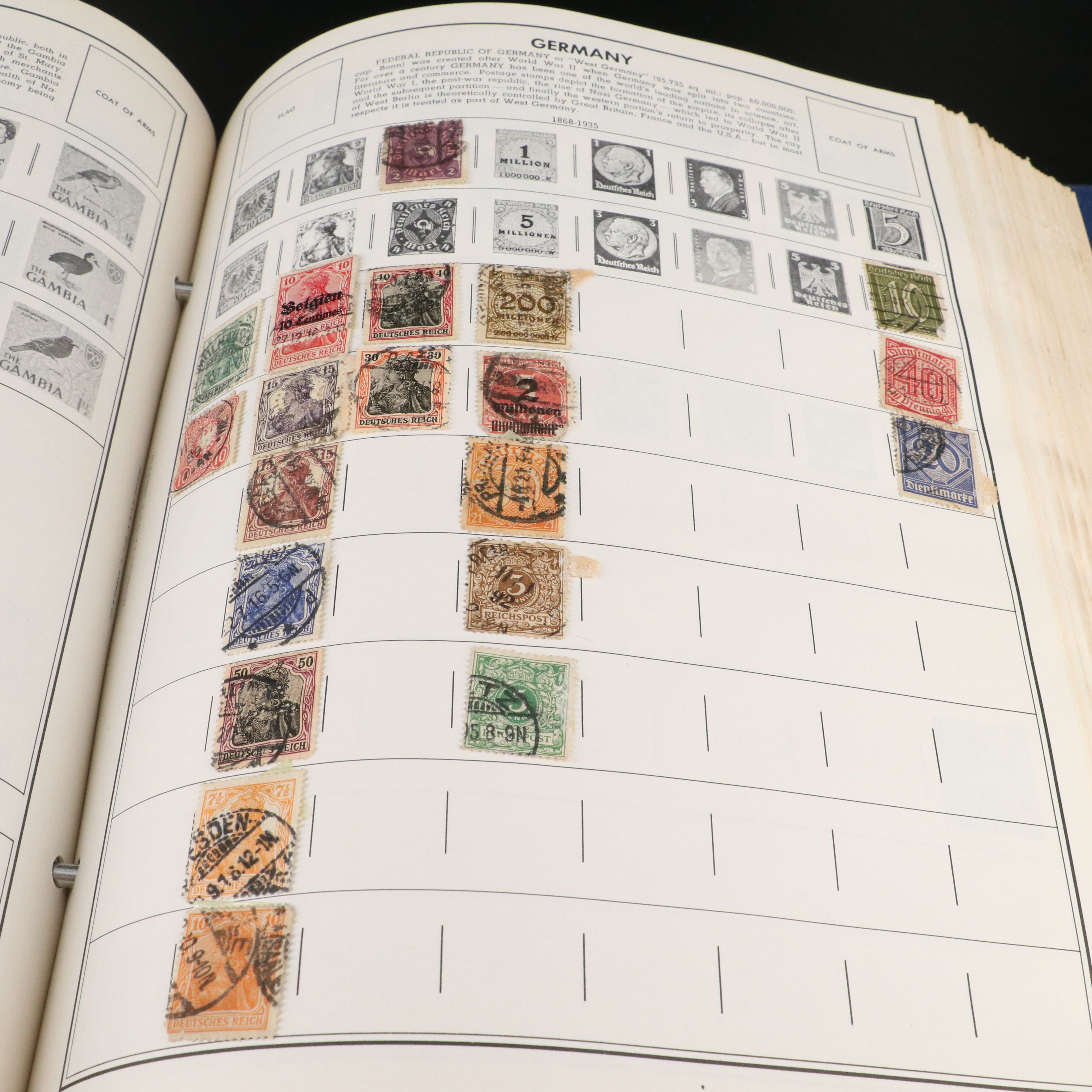 Two Albums with U.S and World Stamps