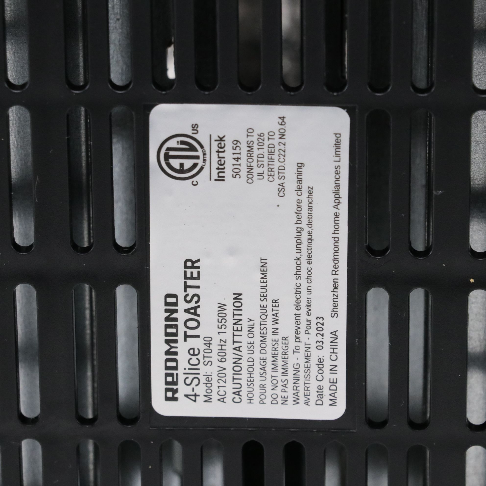 Redmond Retro Stainless Steel Four-Slice Toaster