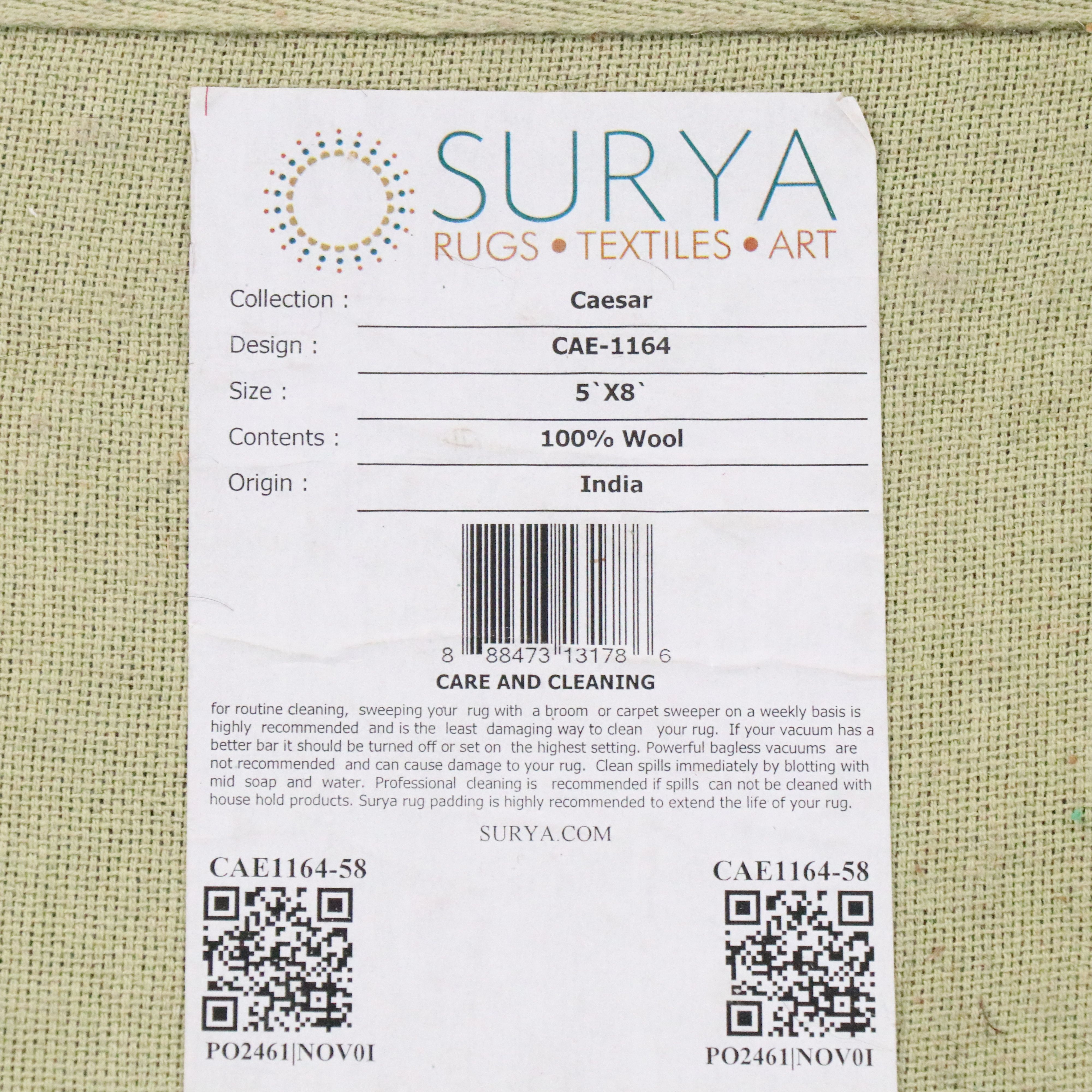 5'1 x 8' Hand-Tufted Surya "Caesar" Area Rug