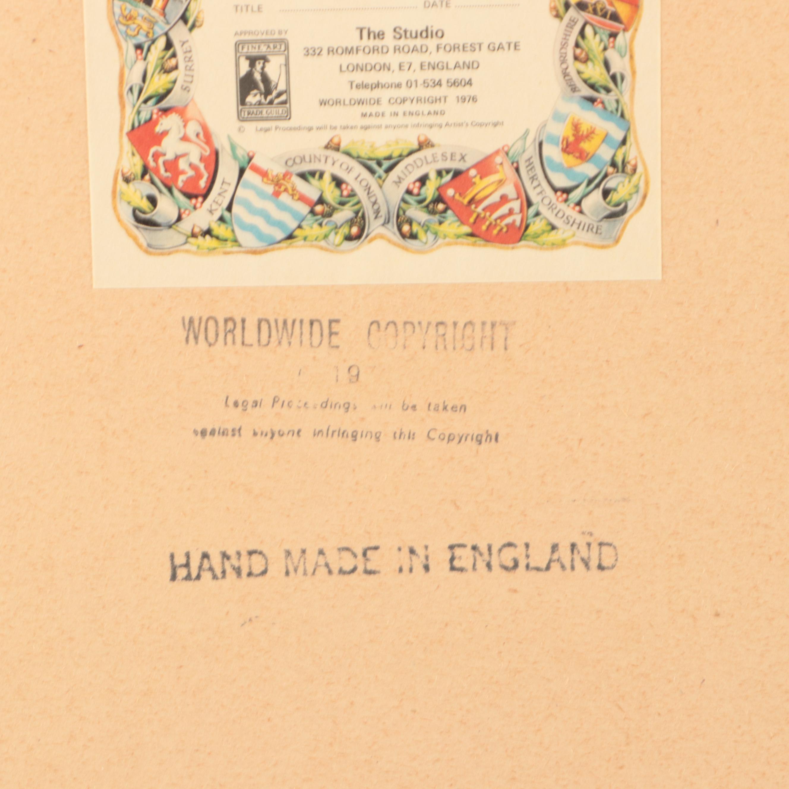 L Kersh of London Horological Collages in Gilded Frames