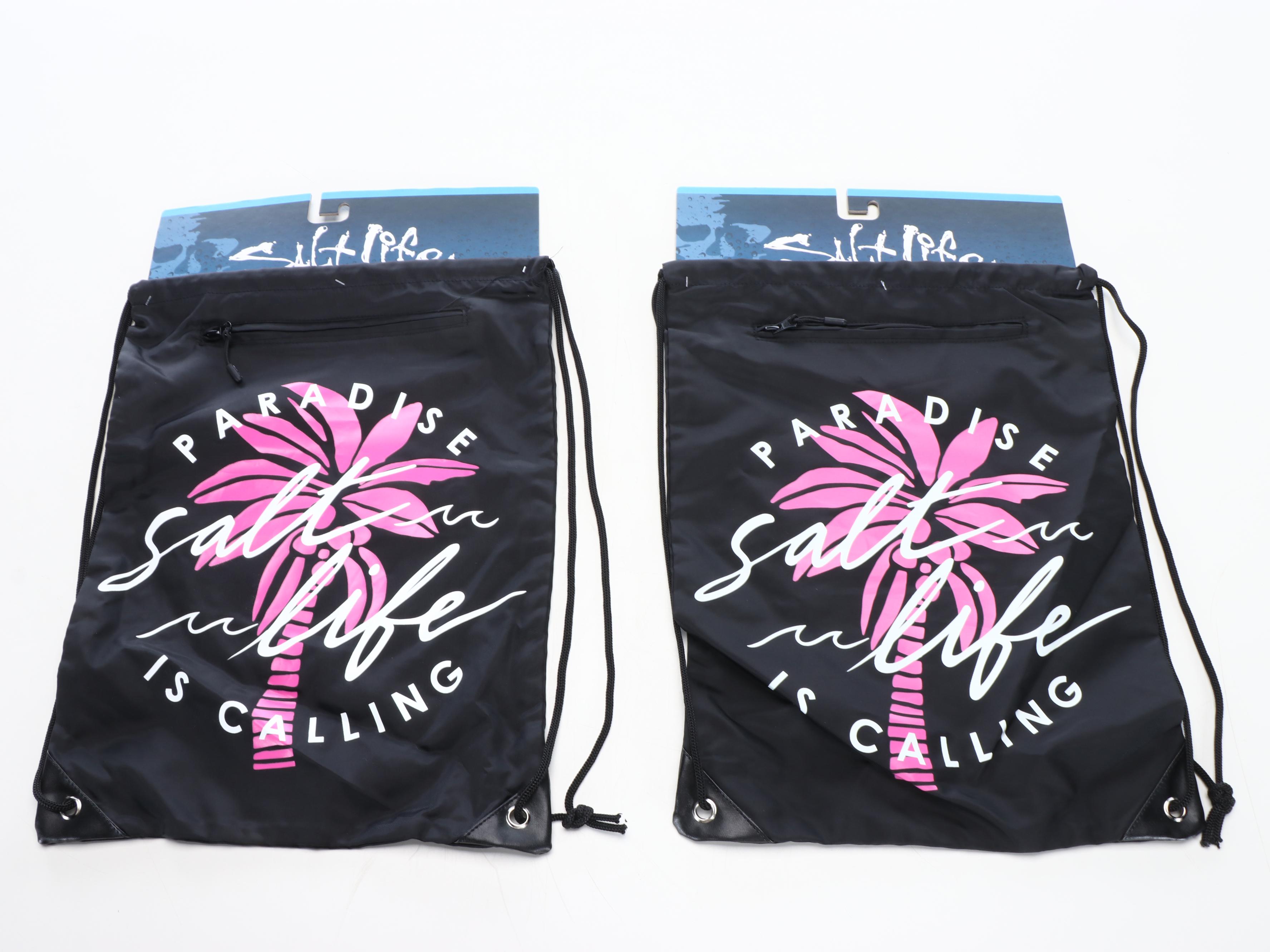 "Martha's Vineyard" Wool Beach Blanket & "Salt Life" Polyester Drawstring Bags