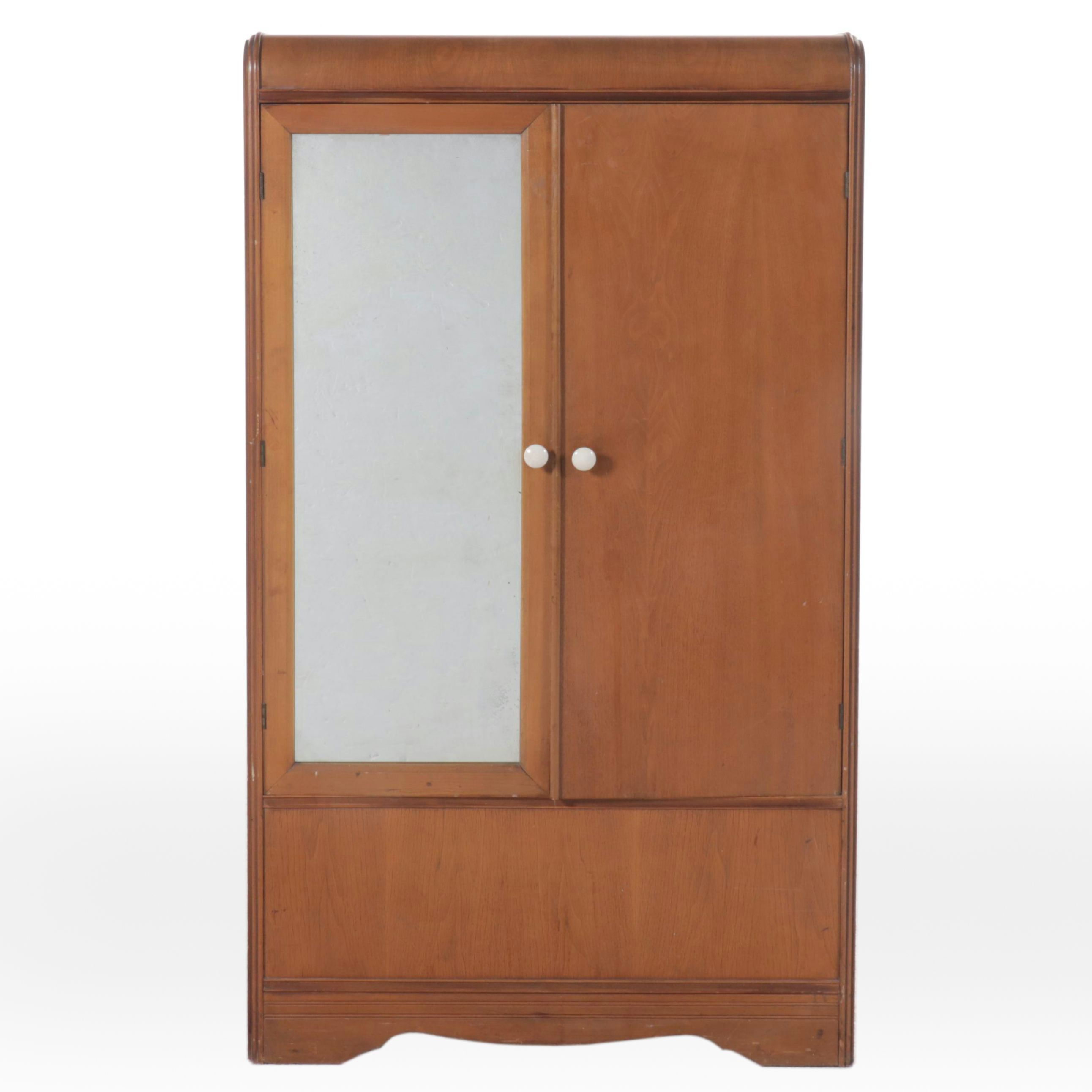 Hooker-Bassett Art Deco Style Wardrobe, Mid-20th Century