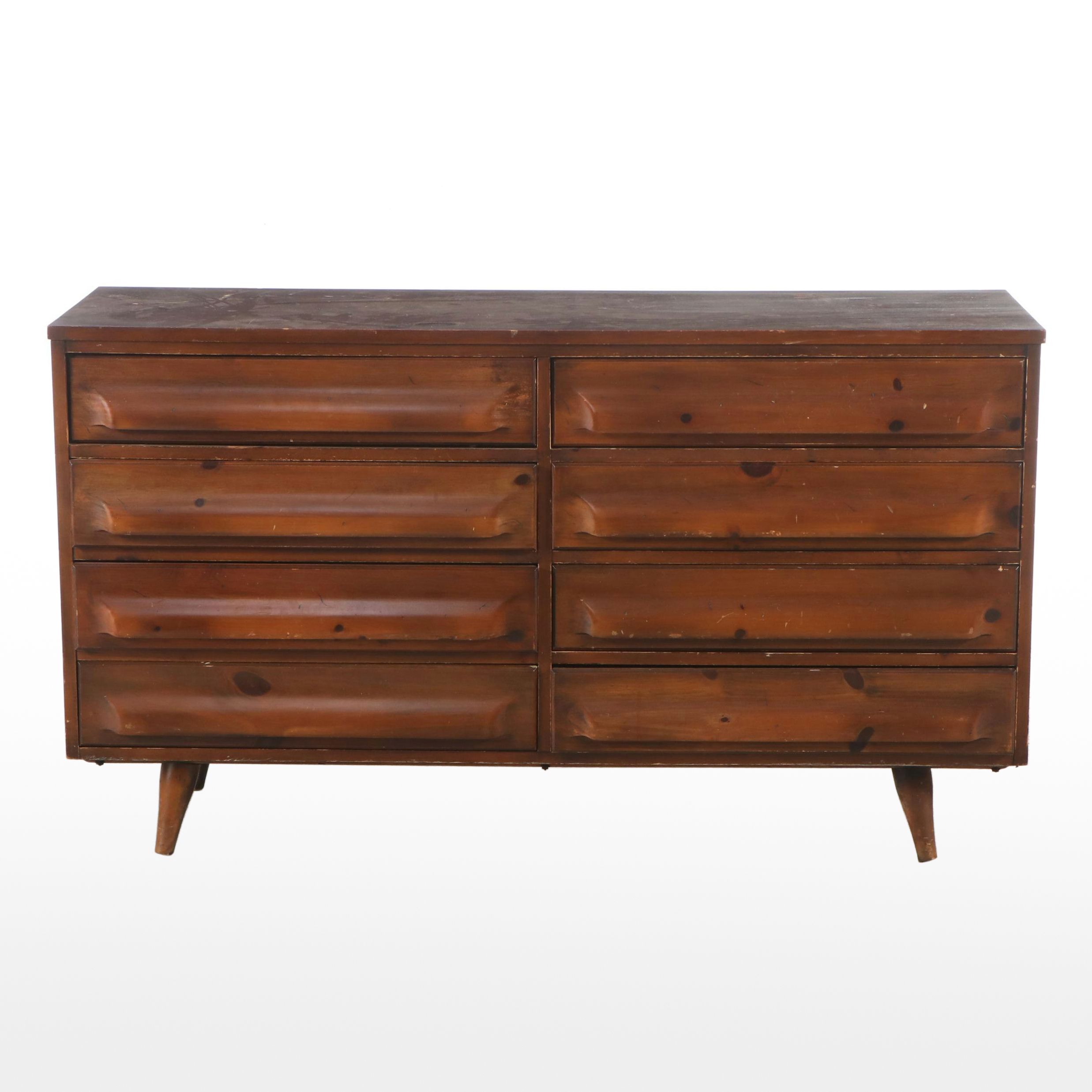 Franklin Shockey Co. Hand Burnished Pine Mid Century Modern Dresser