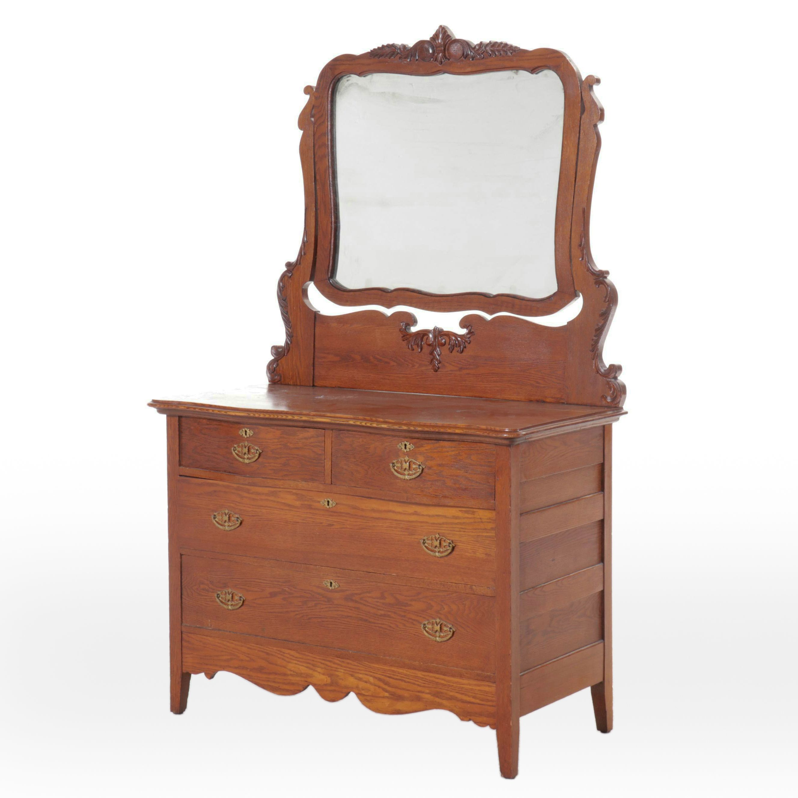 Victorian Carved Oak Dresser