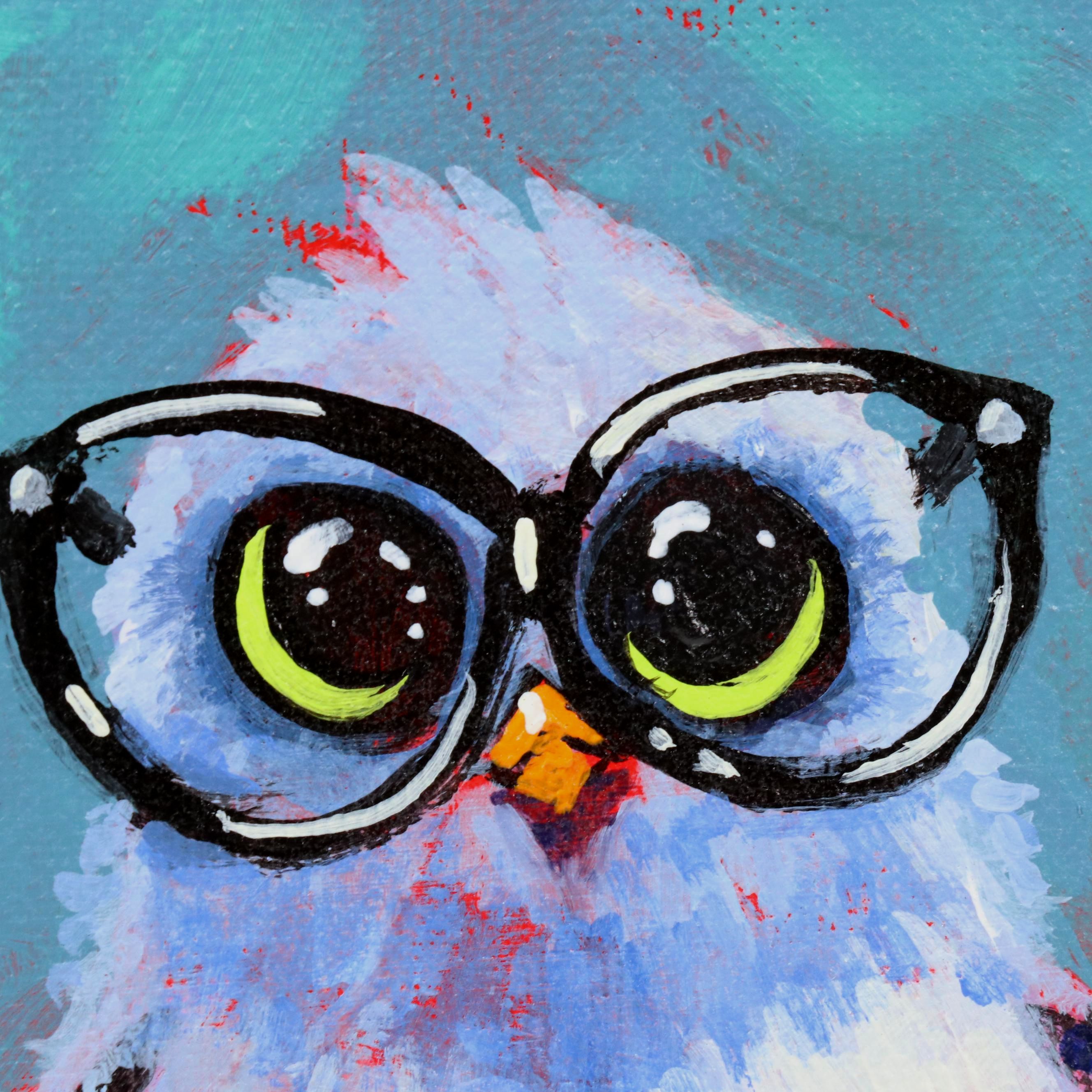 Doug "Bumo" Johnpeer Oil Painting of an Owl, 2025