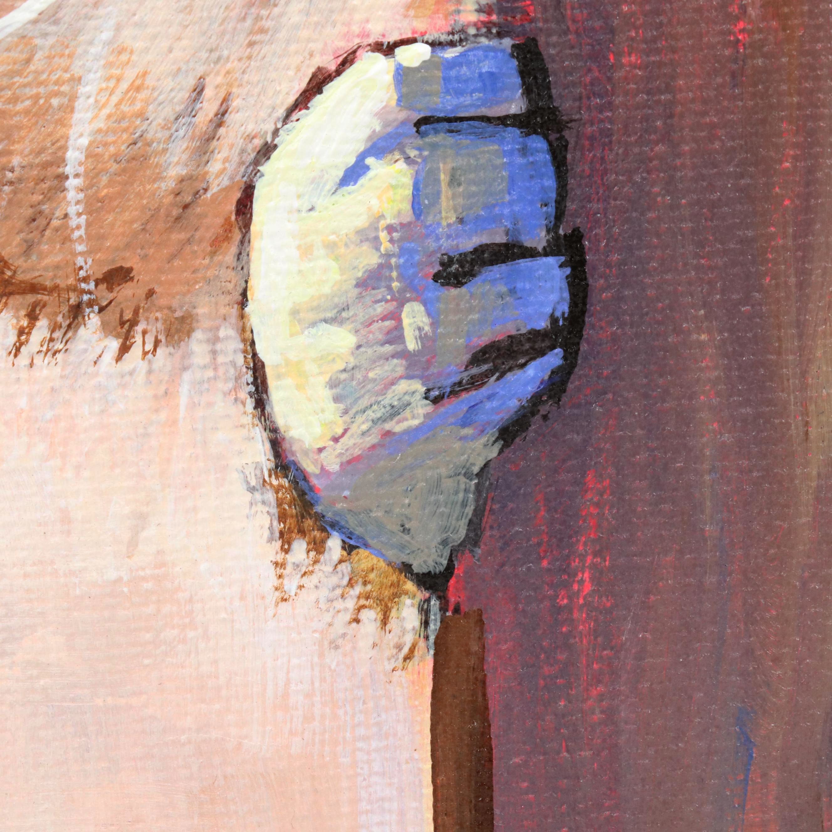 Doug "Bumo" Johnpeer Stylized Oil Painting of a Cat, 2025