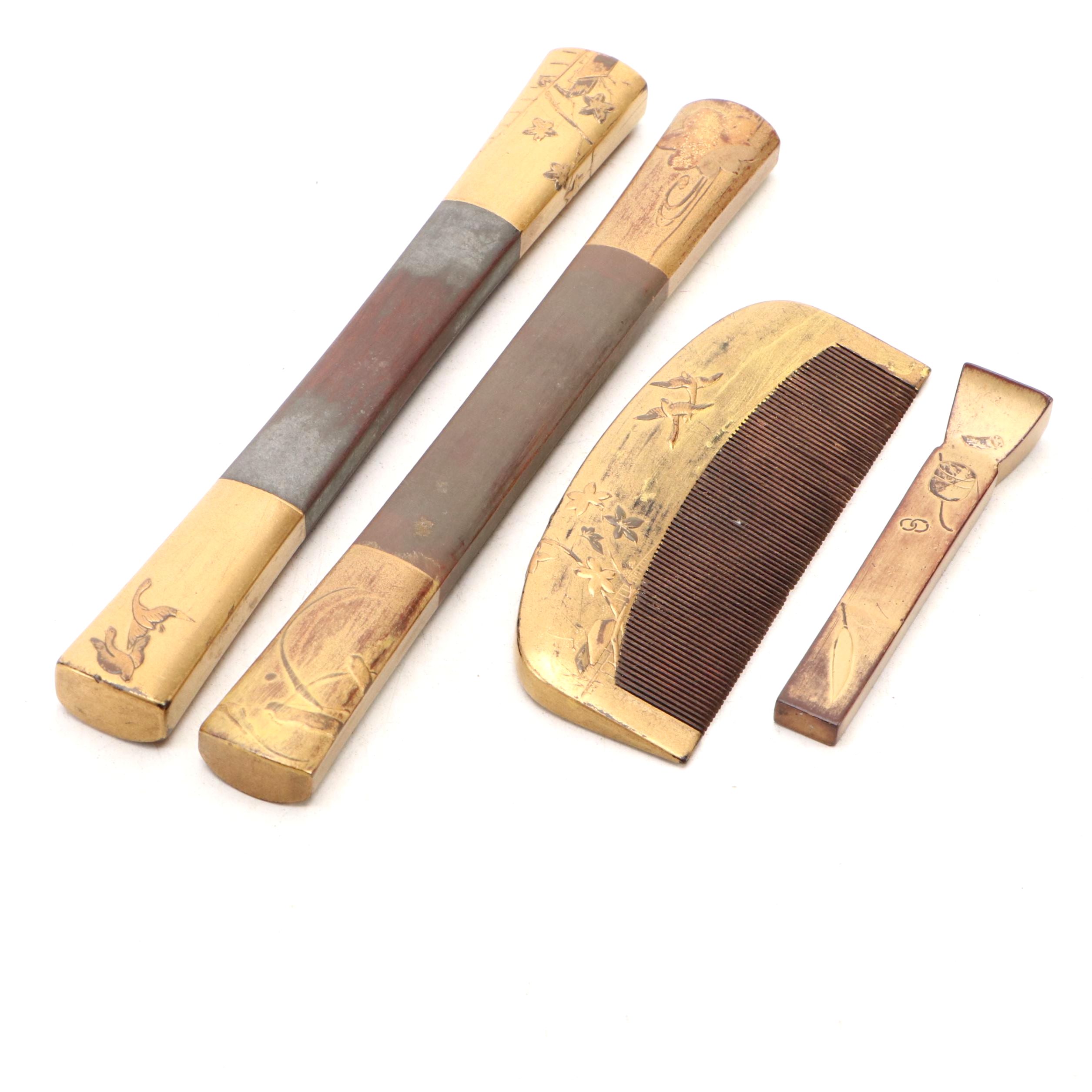 Japanese Kanzashi Hair Ornament and Comb Collection