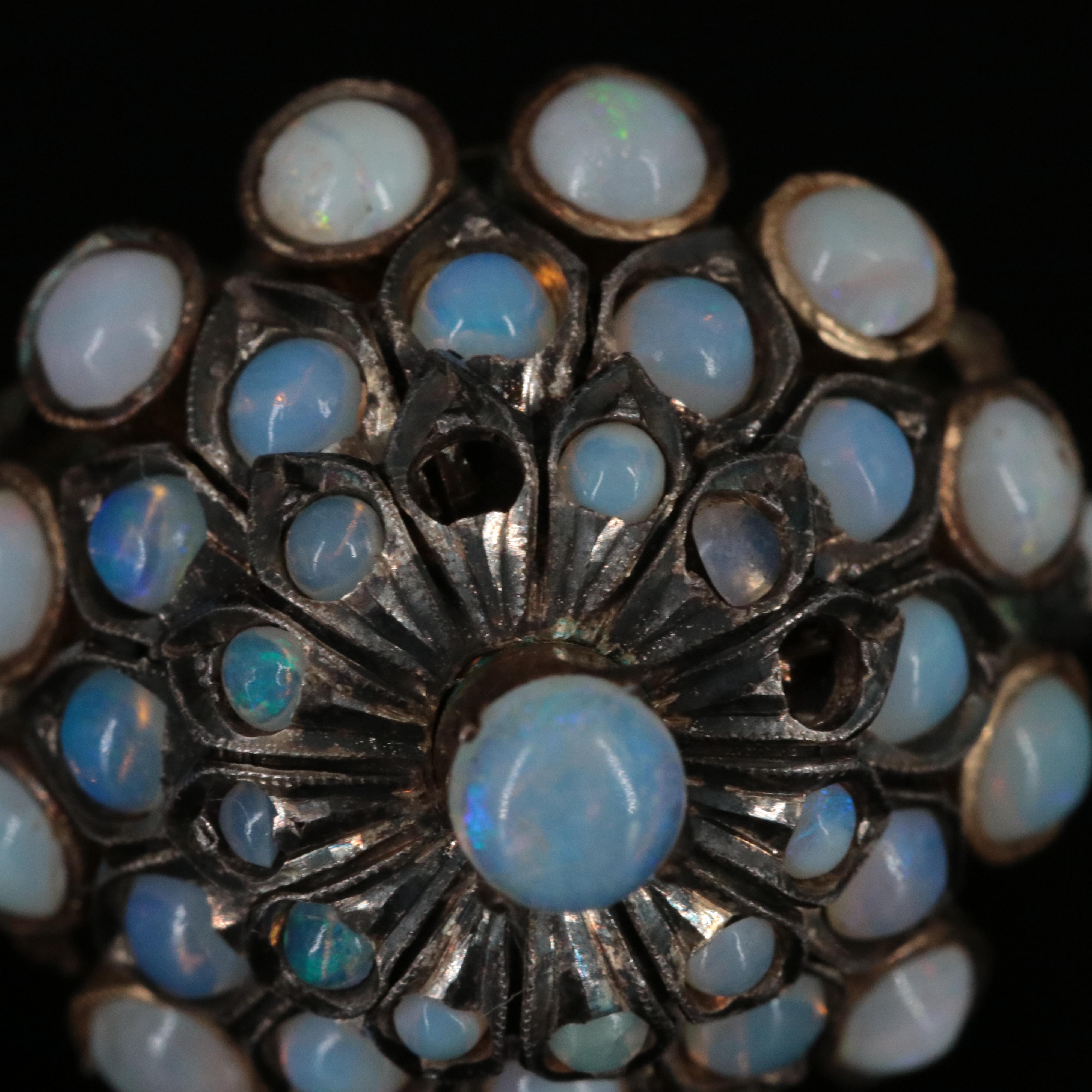 14K Thai Princess Opal Ring with Sterling Settings