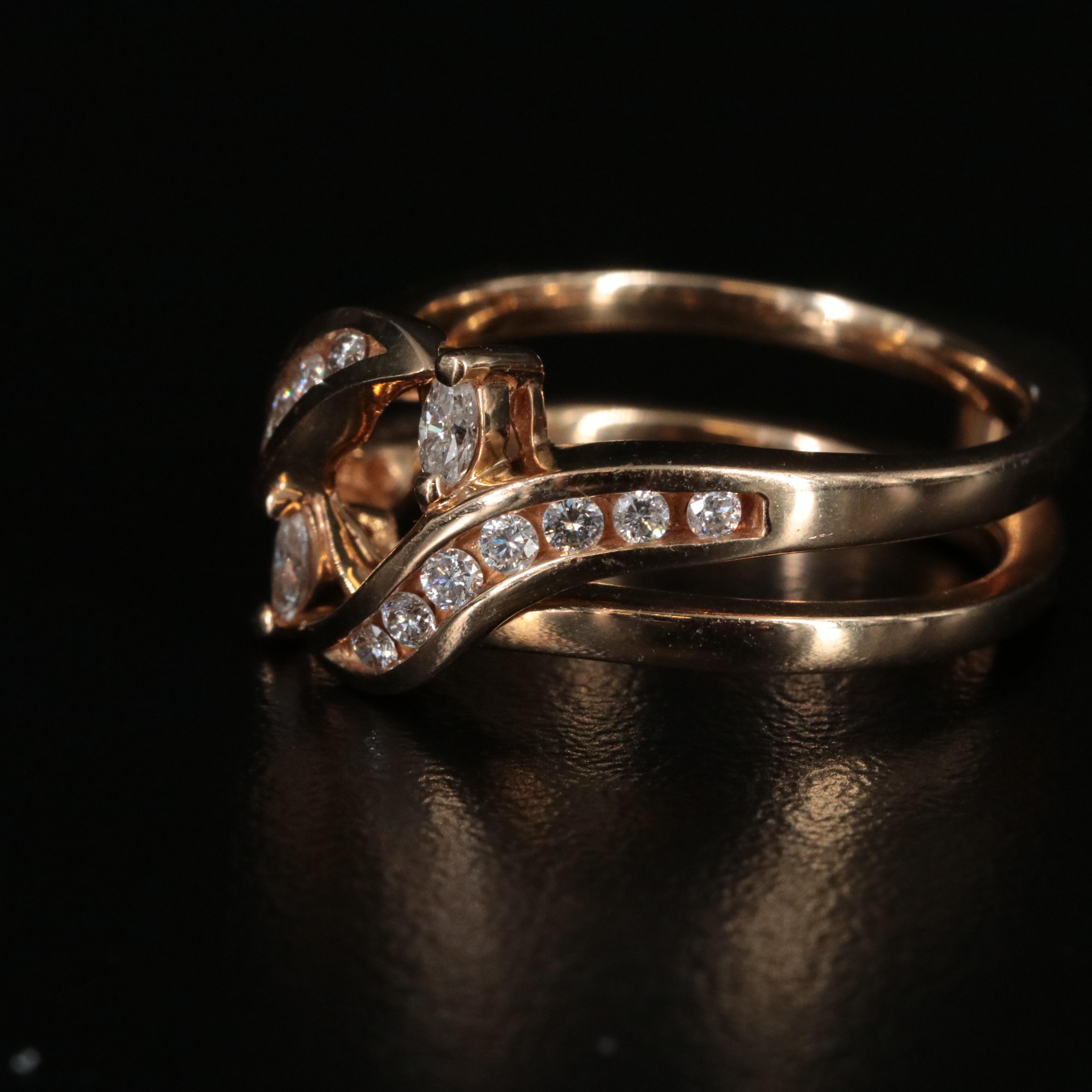 14K 0.42 CTW Hinged Enhancer Ring