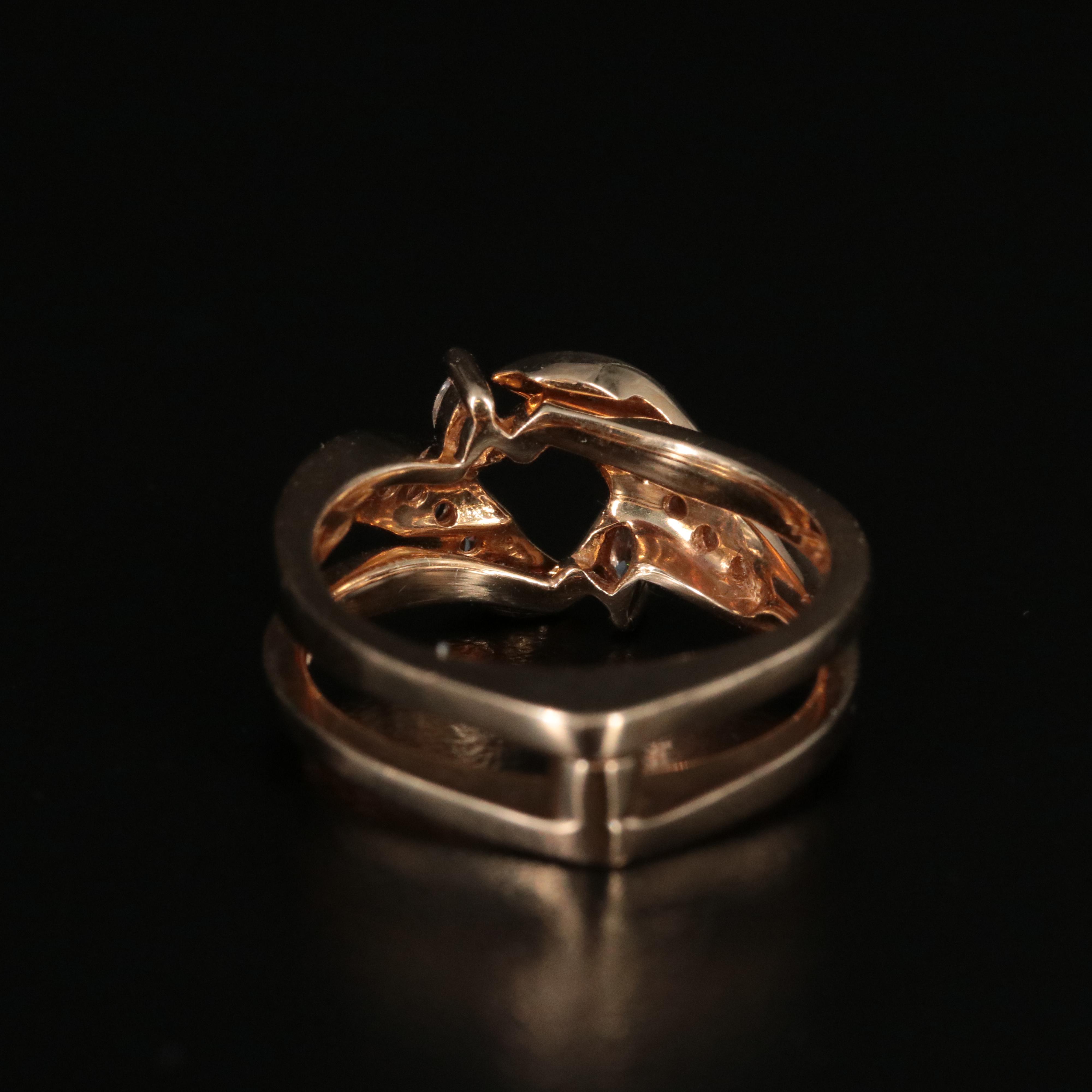 14K 0.42 CTW Hinged Enhancer Ring