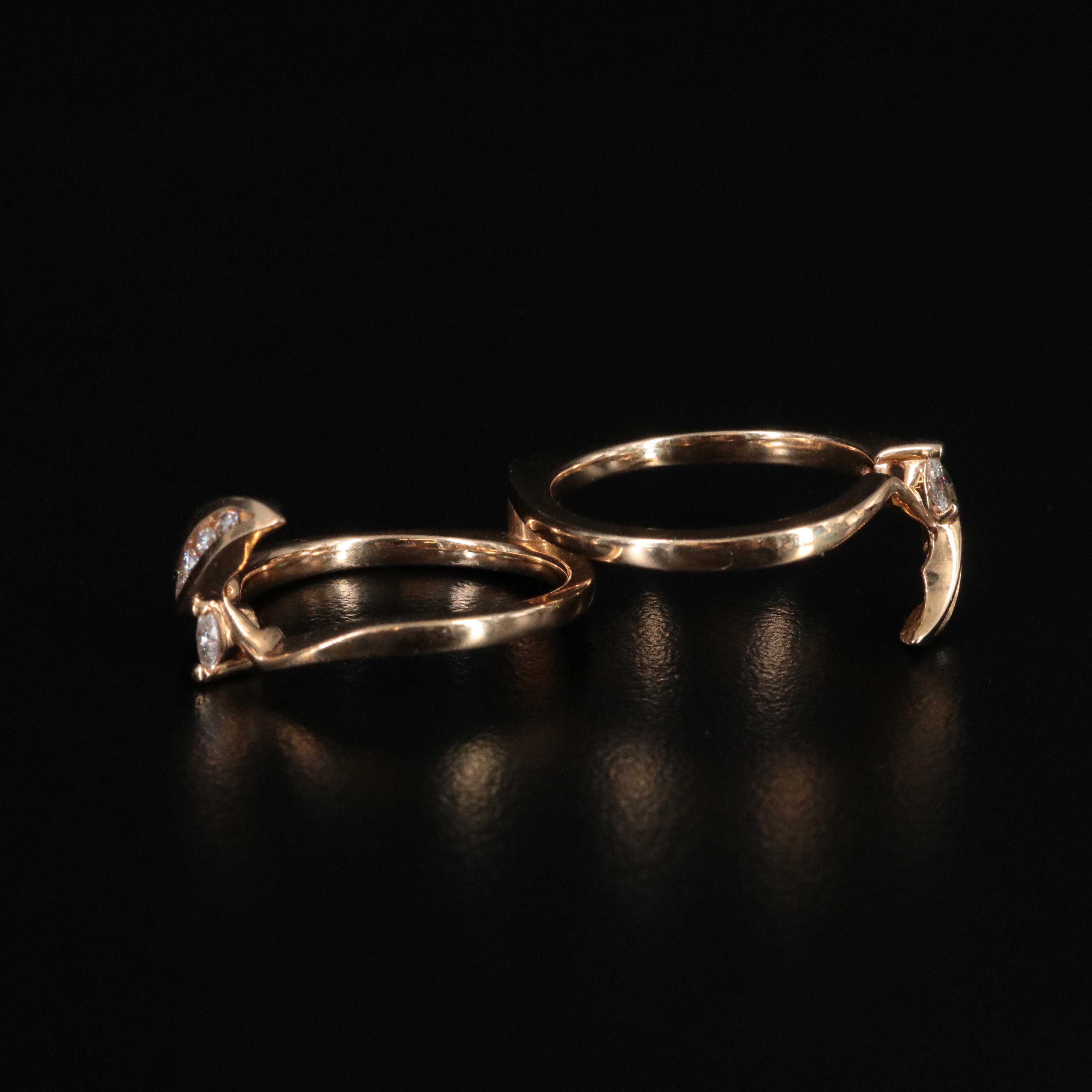 14K 0.42 CTW Hinged Enhancer Ring