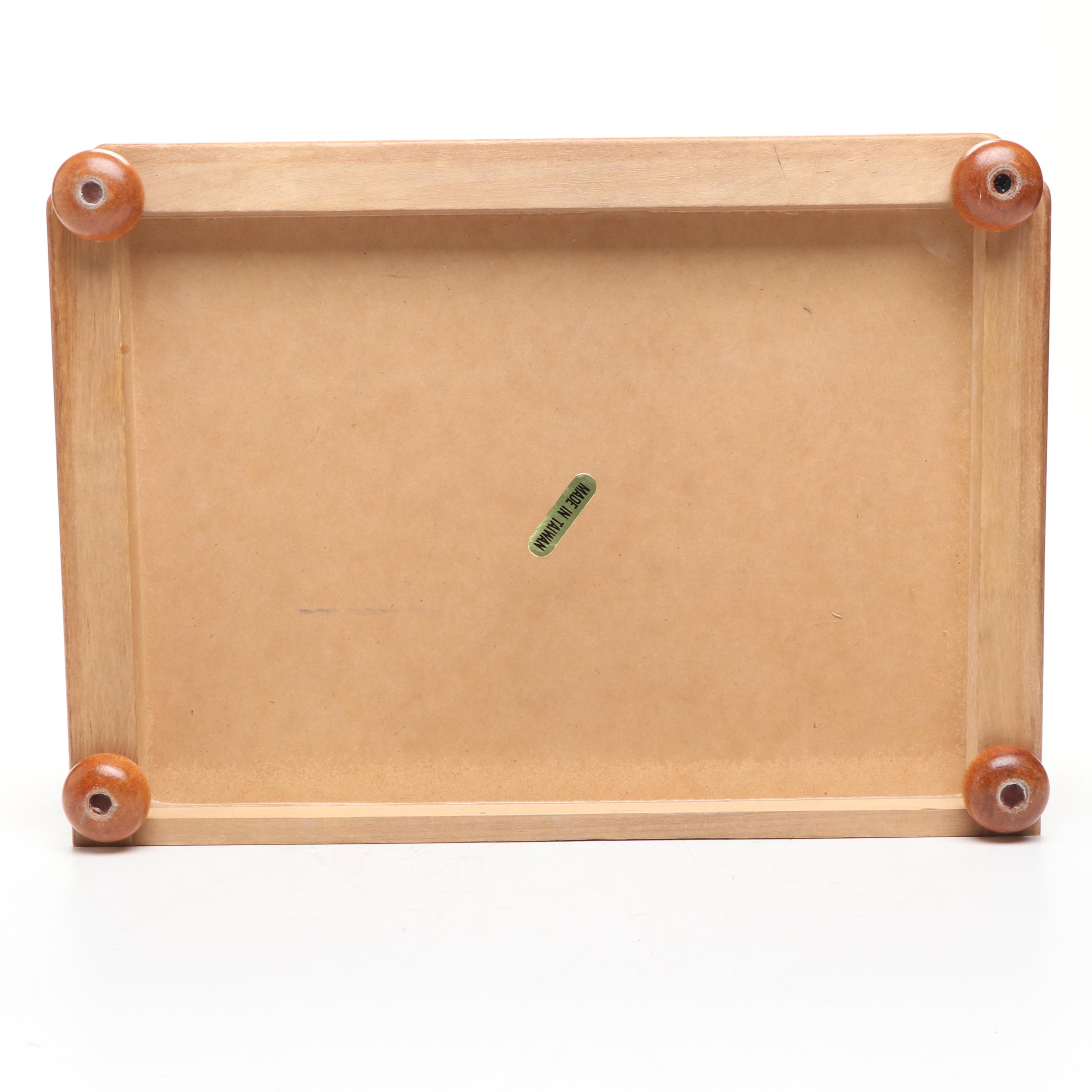 Wood Vanity Box with Brass Handles