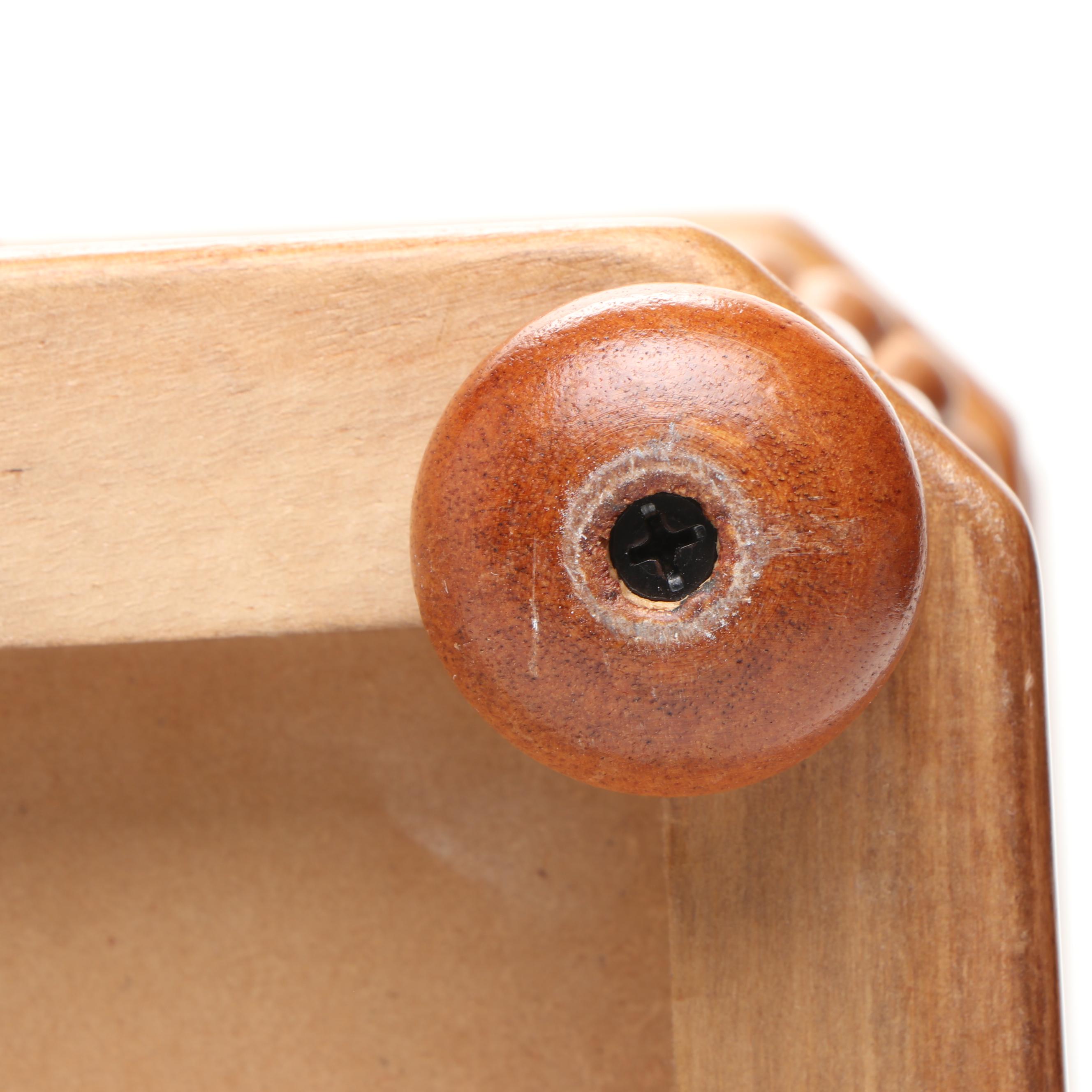 Wood Vanity Box with Brass Handles