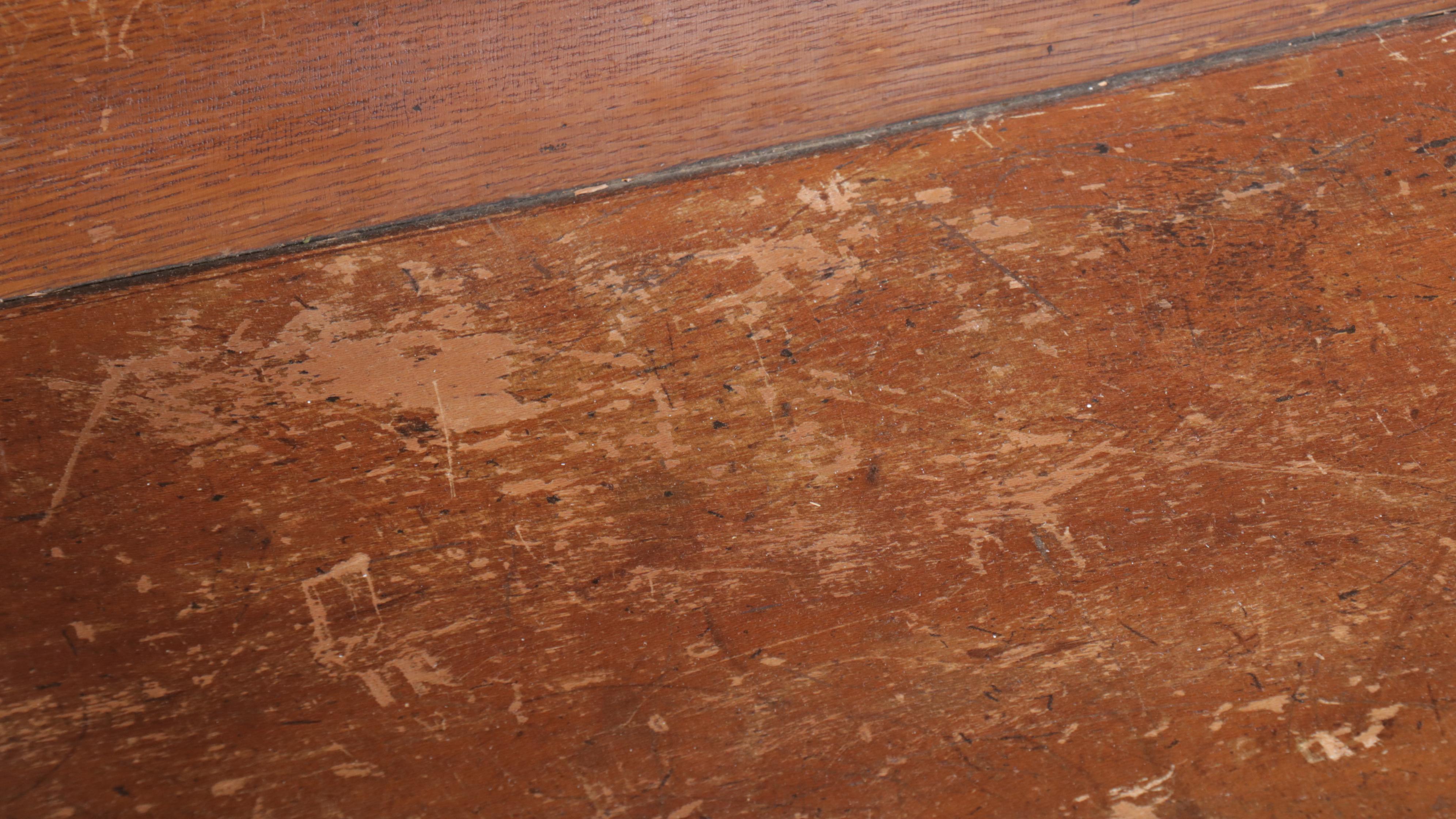 Antique Carved Oak Church Pew