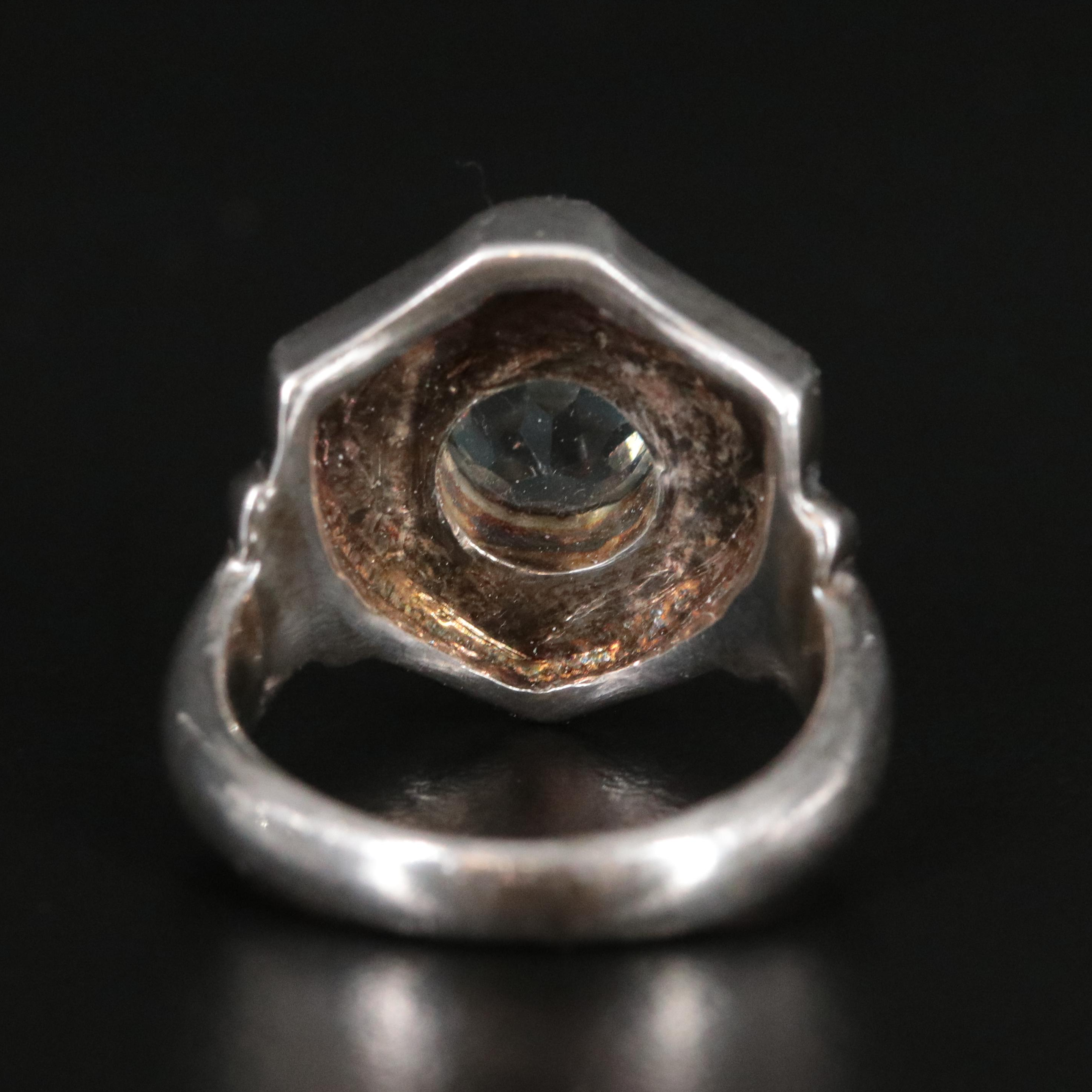 Sterling Topaz Shield Ring