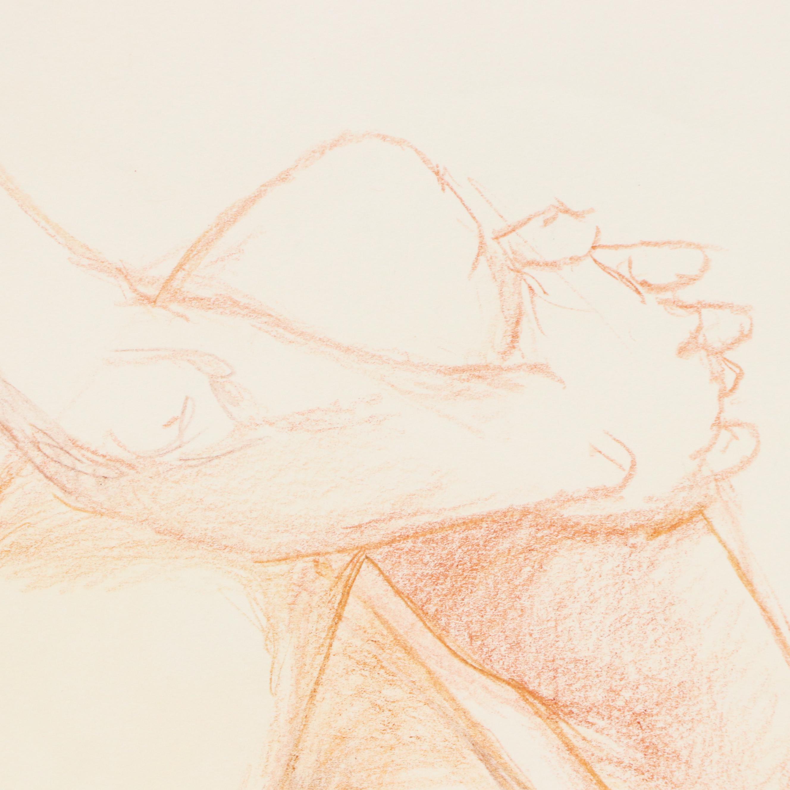 Salvator J. Ingrassia Figural Color Pencil Drawing "Sara"