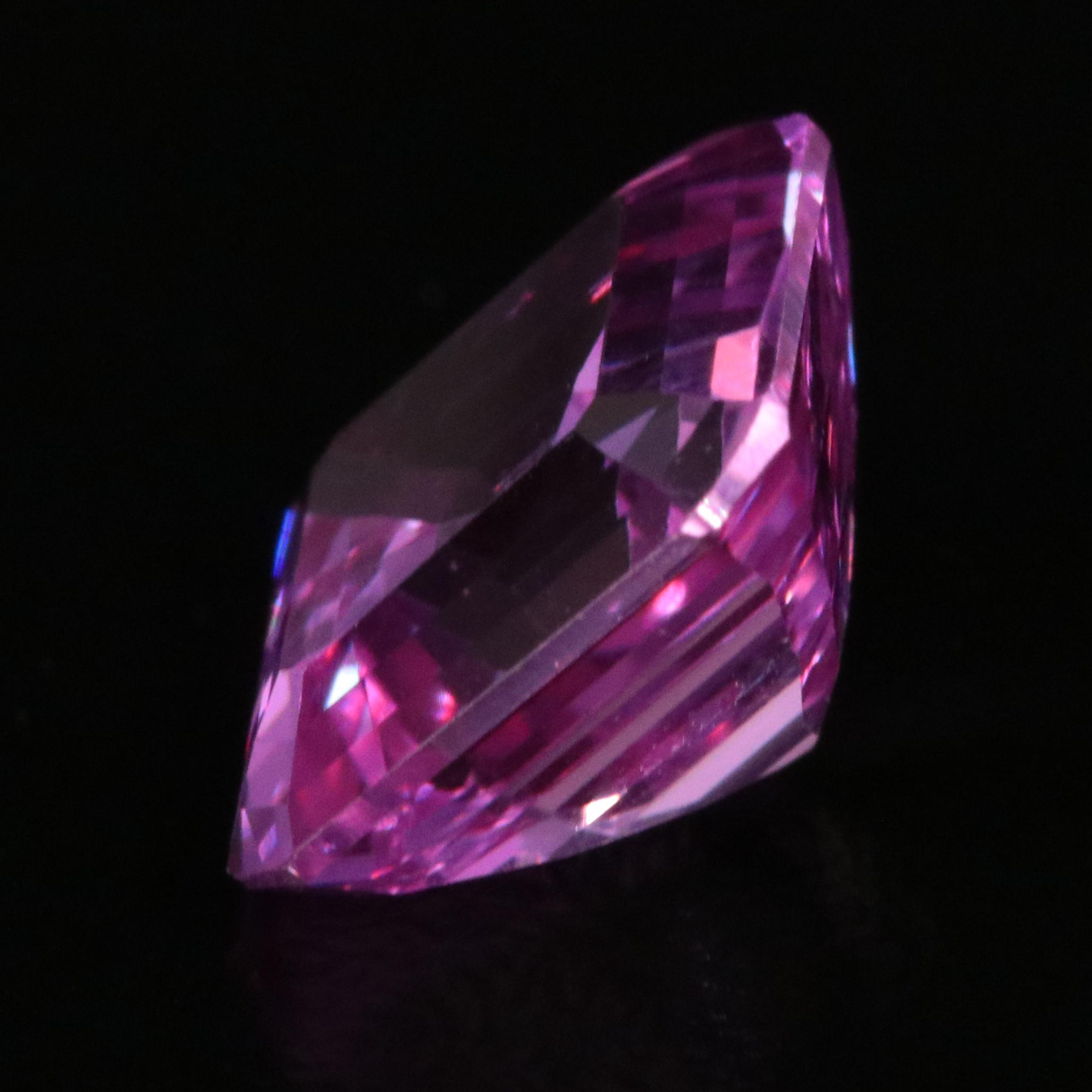 Loose 6.03 CT Lab Grown Pink Sapphire
