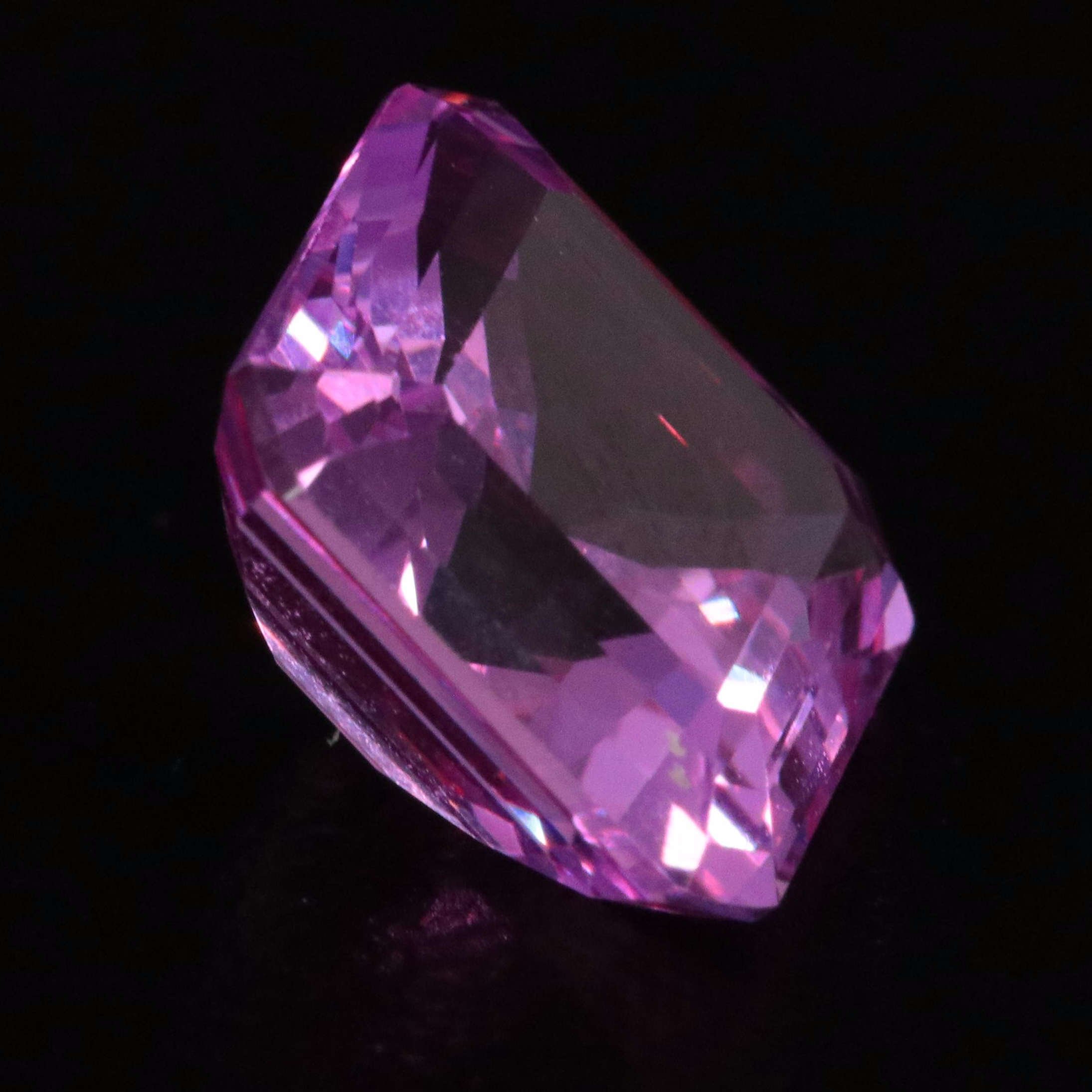 Loose 6.03 CT Lab Grown Pink Sapphire