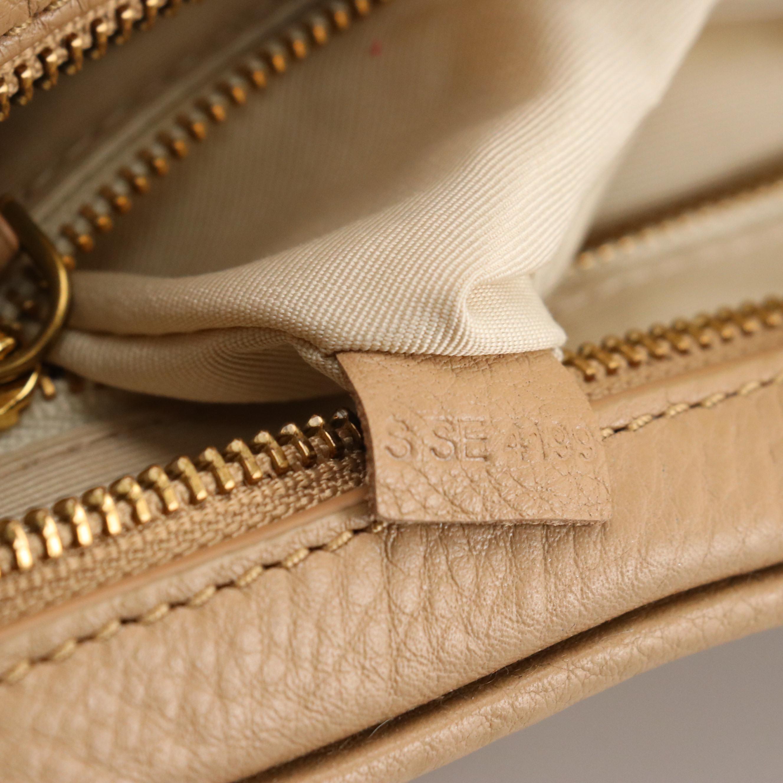 Marc Jacobs The Status Flap Bag in Neutral Grained Leather