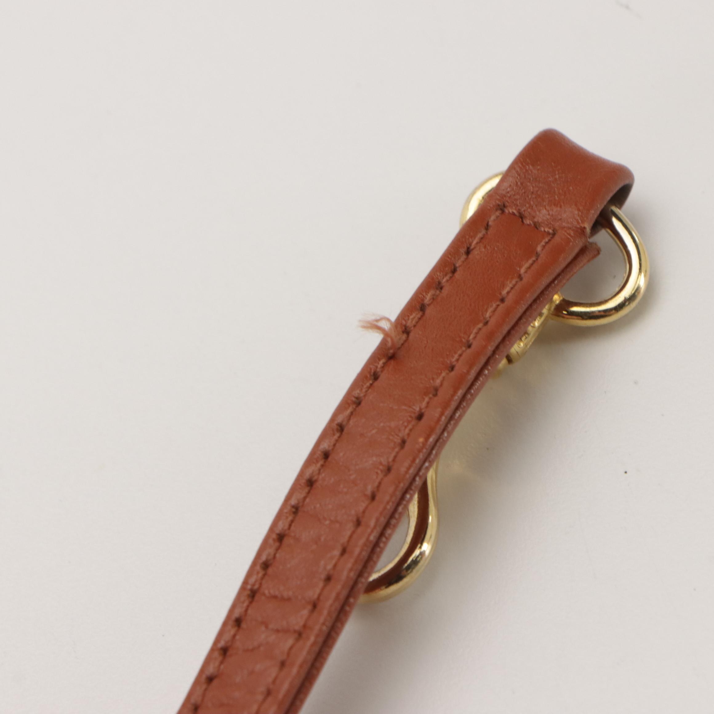 MCM Satchel in Cognac Visetos Canvas with Leather Trim