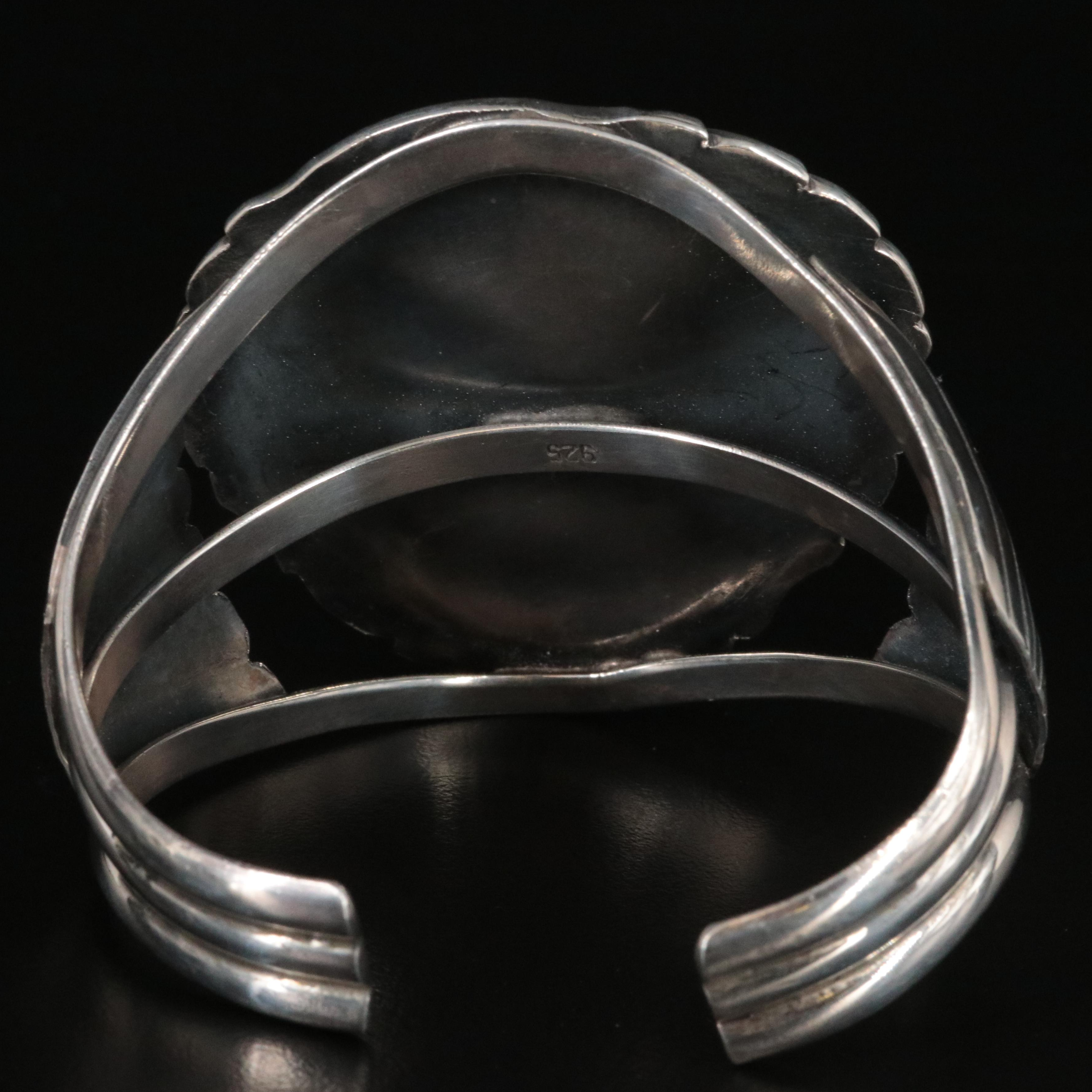 Southwestern Sterling Turquoise Cuff Bracelet