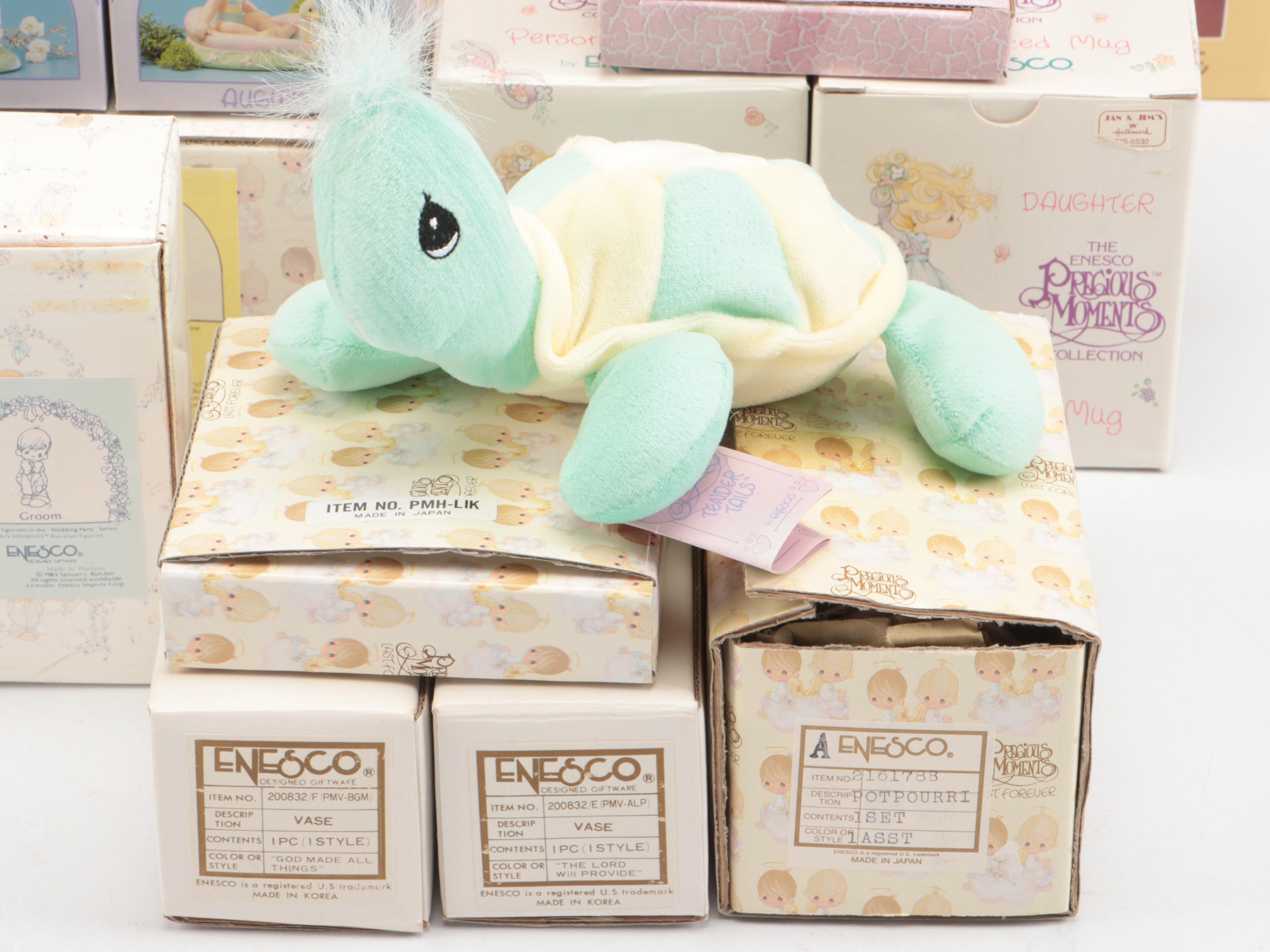 Precious Moments "Bless You Two" and Other Figurines, Dolls, and Home Décor