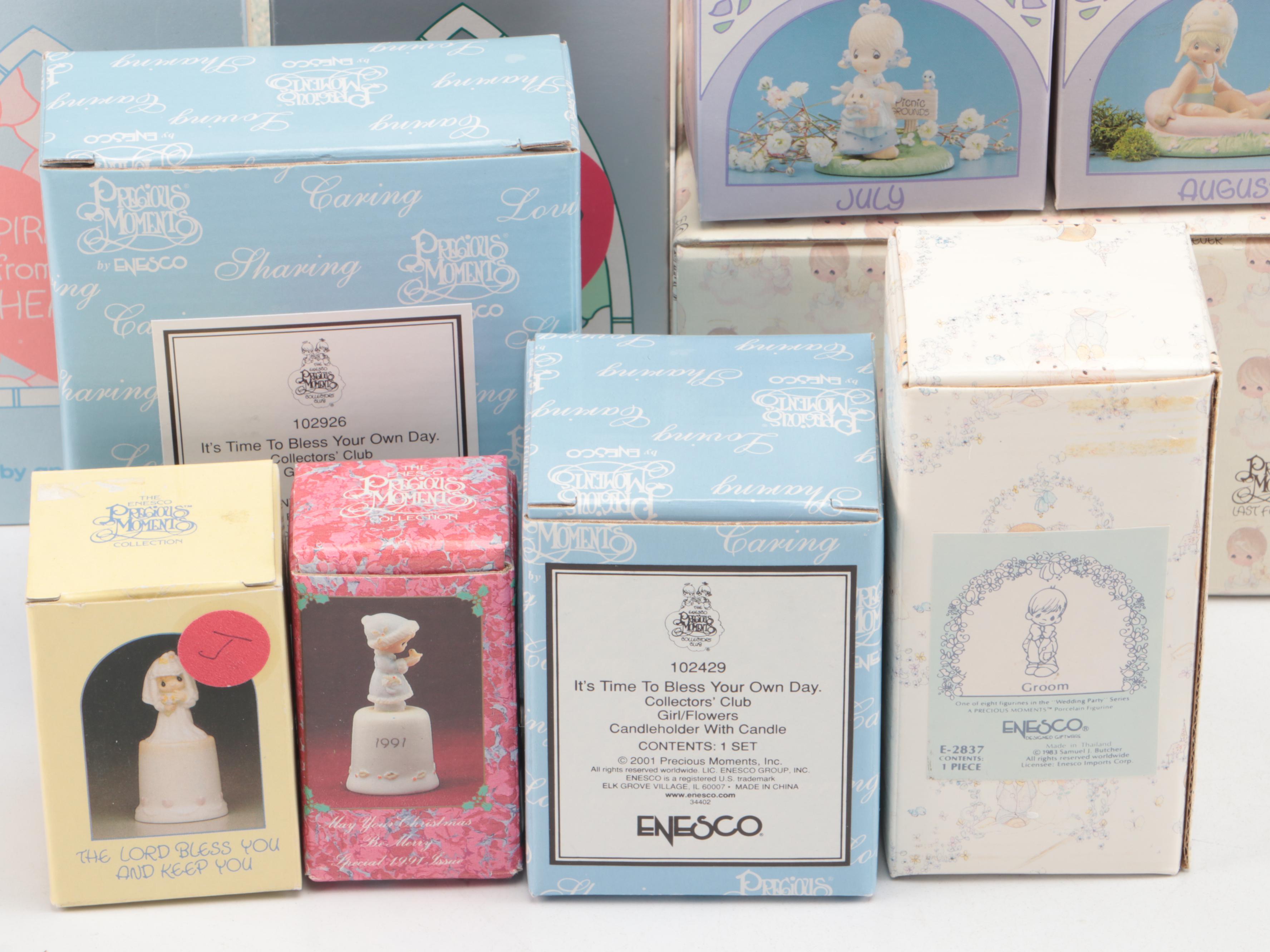 Precious Moments "Bless You Two" and Other Figurines, Dolls, and Home Décor